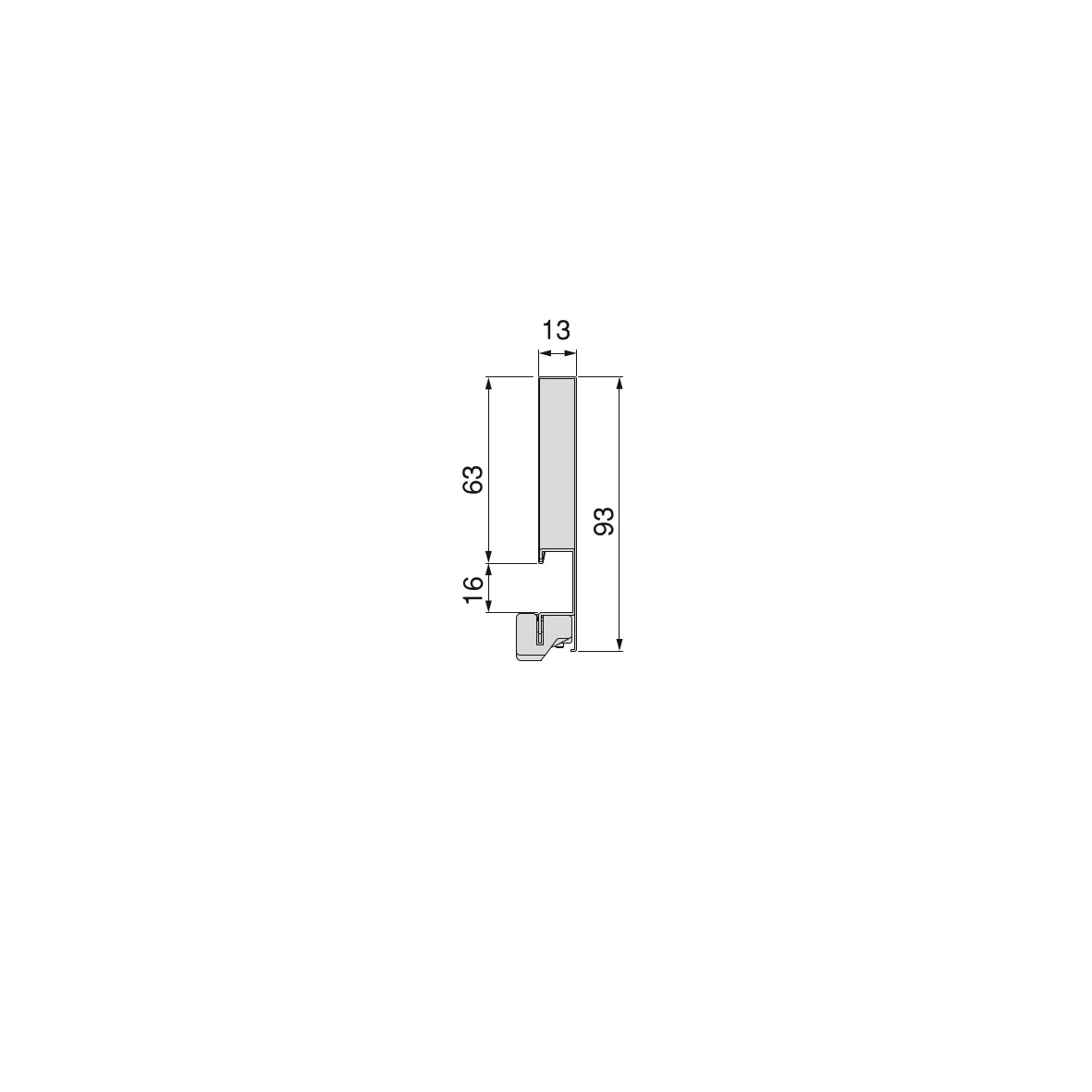 Emuca Cassetto esterno Vertex 40kg altezza 93mm, profondità 350mm, Acciaio, Grigio verniciato