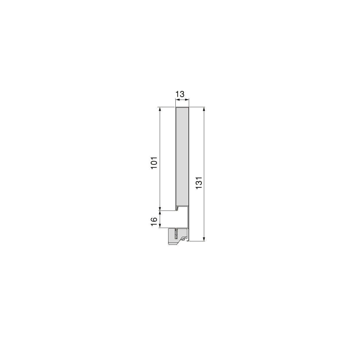 Emuca Cassetto esterno Vertex 40kg altezza 131mm, profondità 450mm, Acciaio, Grigia verniciato