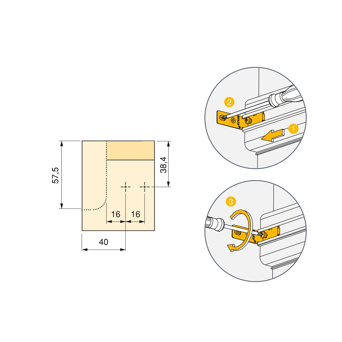 Emuca Kit di 2 profili superiori Gola per mobili da cucina, lunghezza 2,35m, con accessori, Alluminio, Verniciato nero