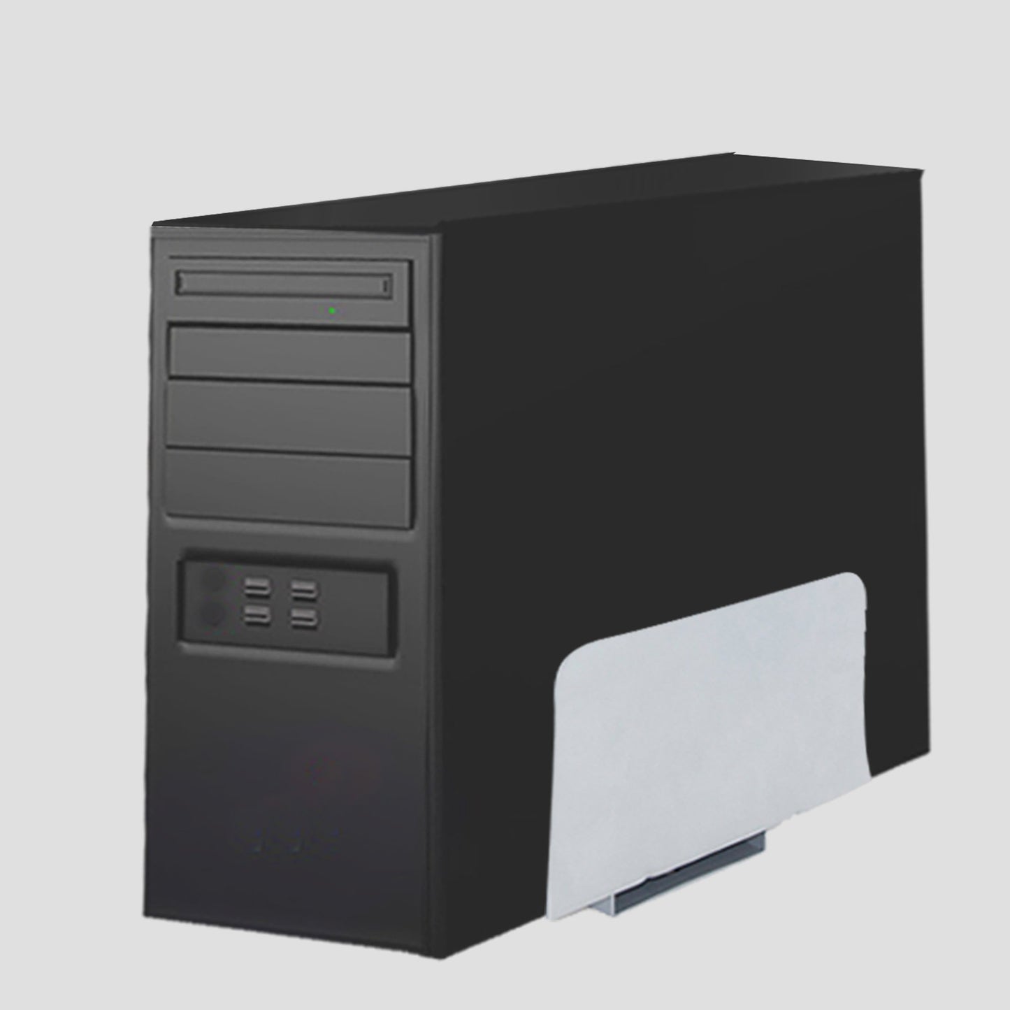 Emuca Supporto per CPU, Acciaio, Verniciato alluminio