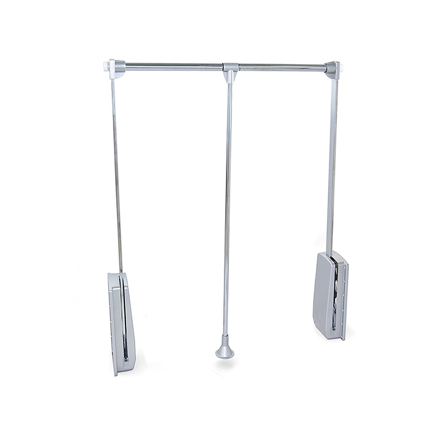 Emuca Appendiabiti per armadio Hang, larghezza regolabile 830-1150 mm, Acciaio e Tecnoplastica, Cromato lucido