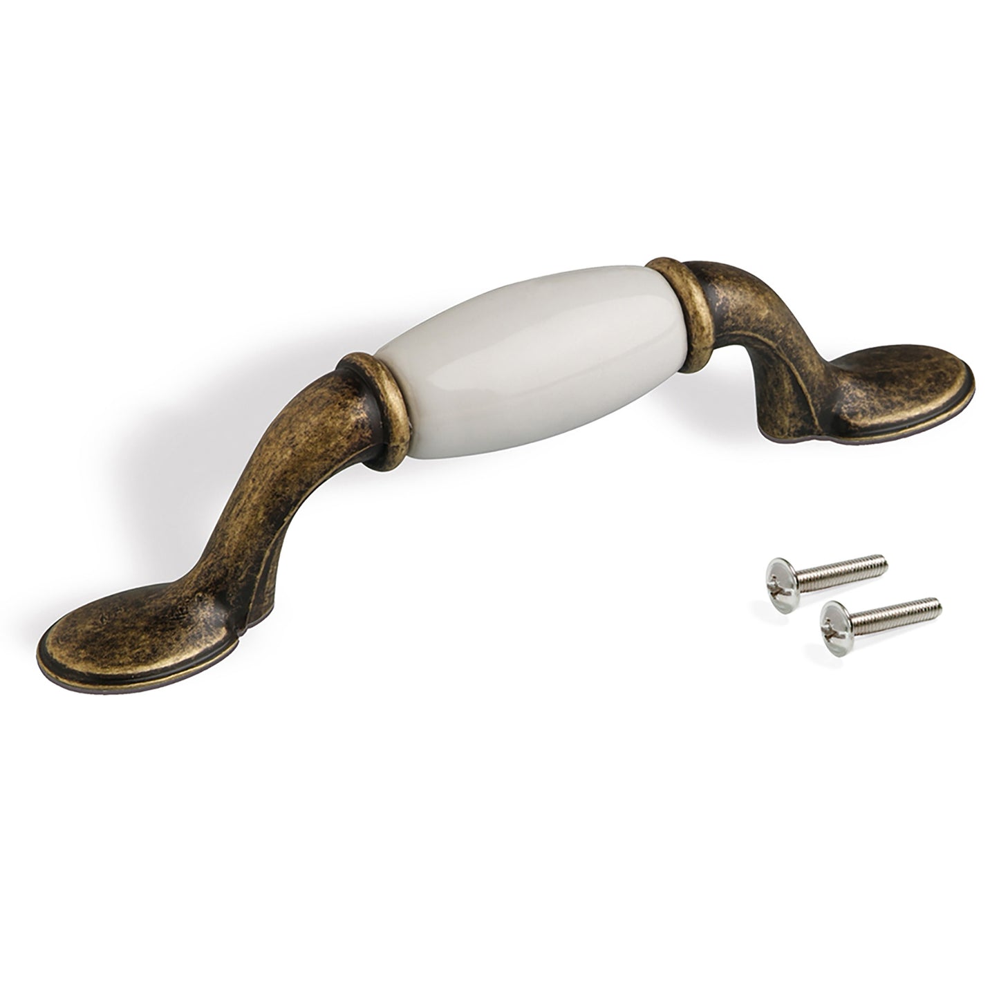 Emuca Lotto di 20 maniglie per mobili Papua, L127mm, interasse 76mm, Zama, Bronzato
