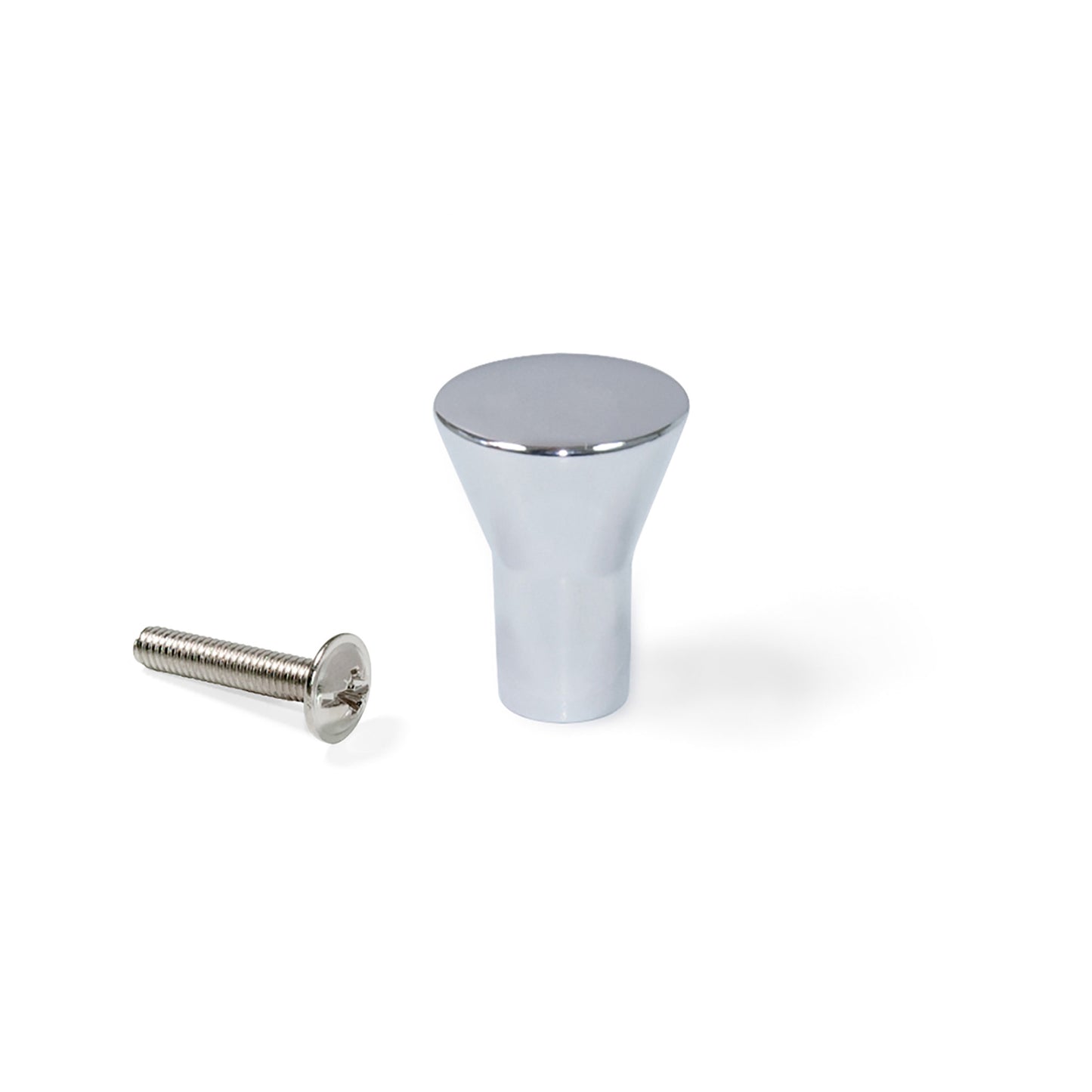 Emuca Lotto di 25 pomoli per mobili Albal, diametro 16mm, Zama, Cromato lucido