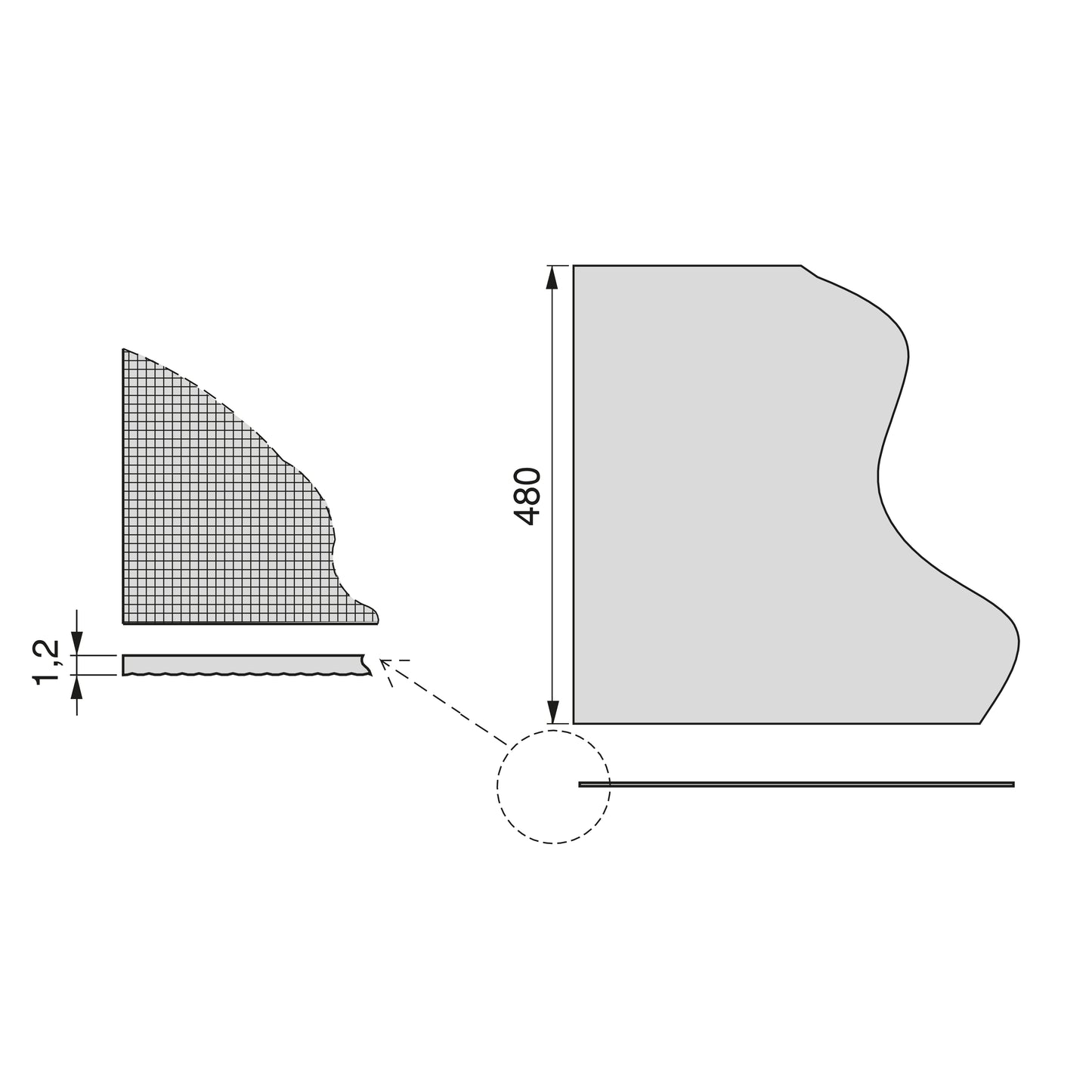 Emuca Tappeto antiscivolo per cassetti, effetto tessuto, lunghezza 20m x 480mm, Tecnoplastica, Bianca
