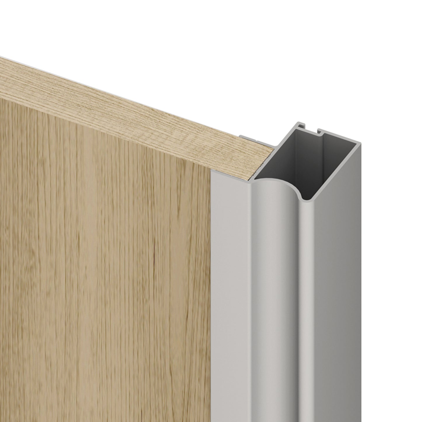 Emuca Kit di ferramenta per armadio a 2 porte scorrevoli e chiusura ammortizzata Placard 81, profilo Wave, spessore 16 mm, pannelli non inclusi, Anodizzato opaco