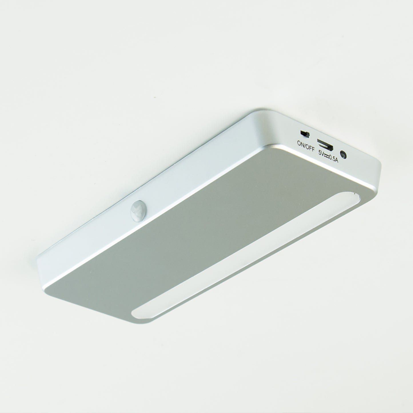 Emuca Luce LED Kraz ricaricabile via USB con sensore di movimento, Luce Bianco naturale 4.000K, Tecnoplastica, Grigio metallizzato