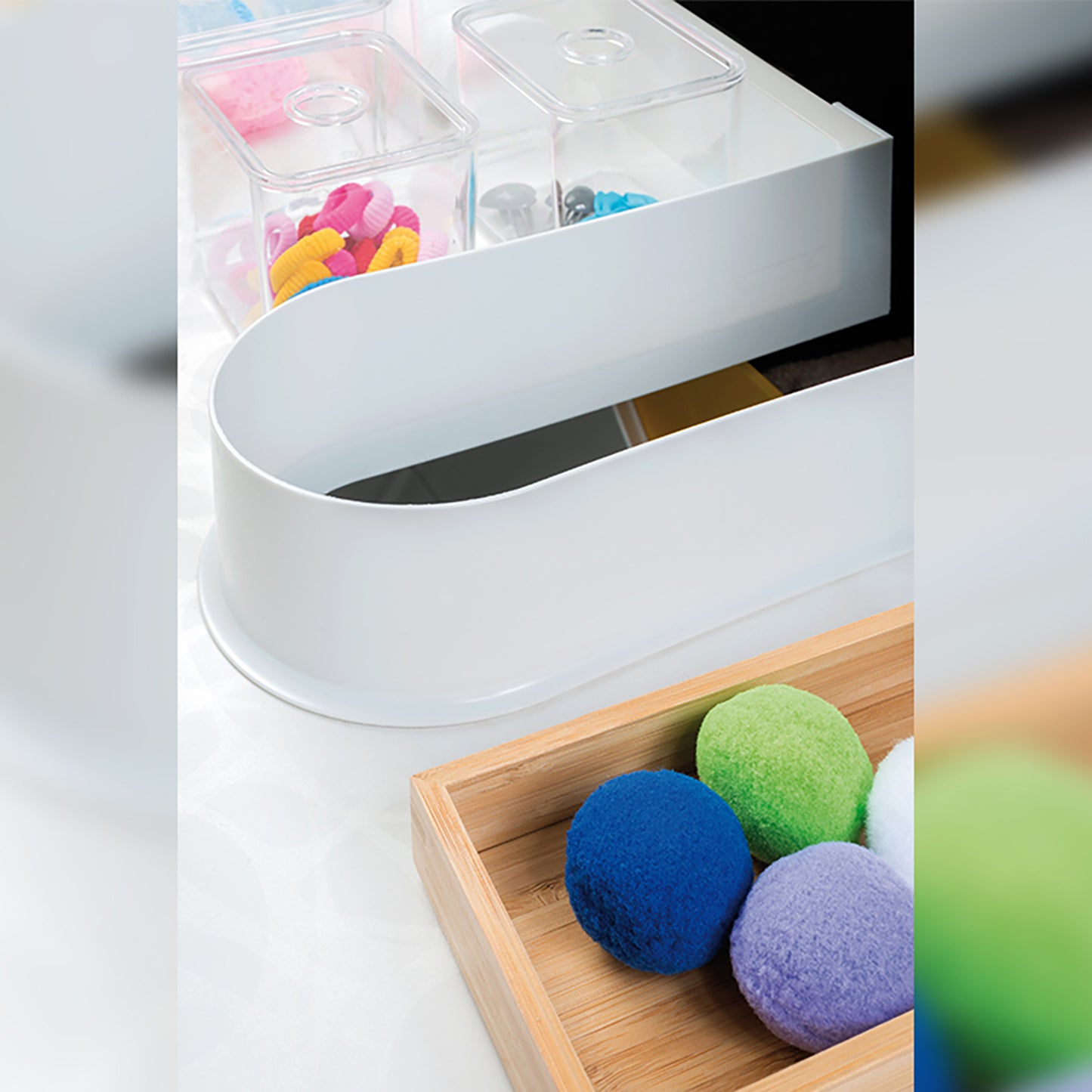 Emuca Lotto di 10 Salva sifone per cassetto del bagno, curvo, Tecnoplastica, Bianca