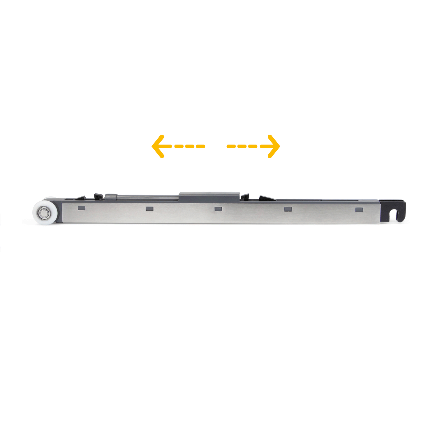 Emuca Kit di sistema scorrevole Railway per ante scorrevoli in legno appese e chiusura ammortizzata, 80 kg, Alluminio, Anodizzato opaco