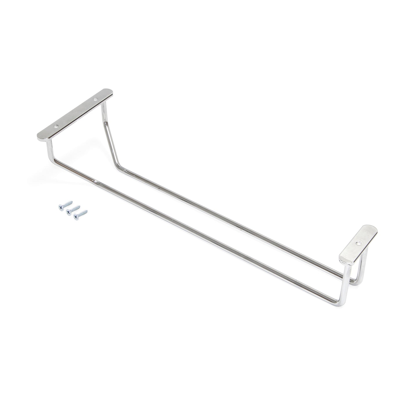 Emuca Portabicchieri per mobili Supra a 1 linea, lunghezza 340 mm, Acciaio, Cromato lucido