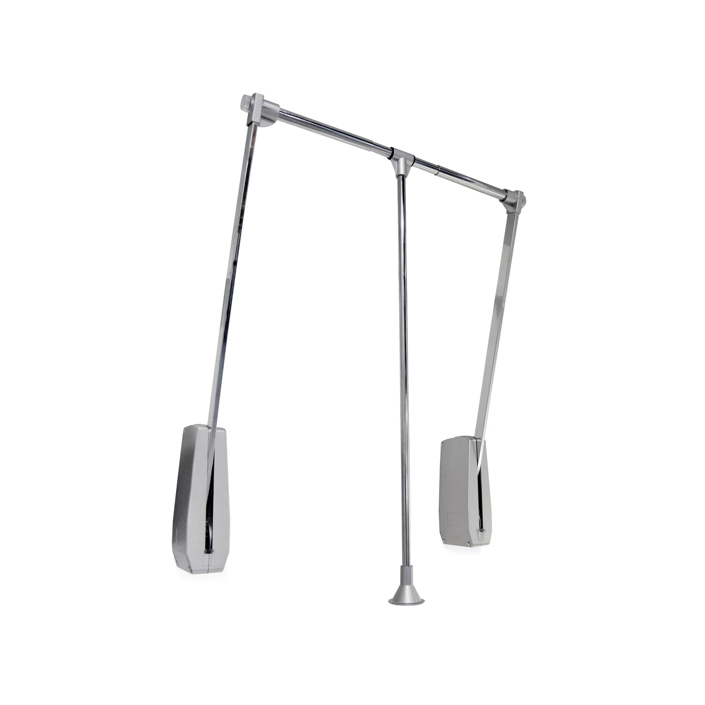 Emuca Appendiabiti da parete Hang, larghezza regolabile 600-830 mm, Acciaio e Tecnoplastica, Cromato lucido