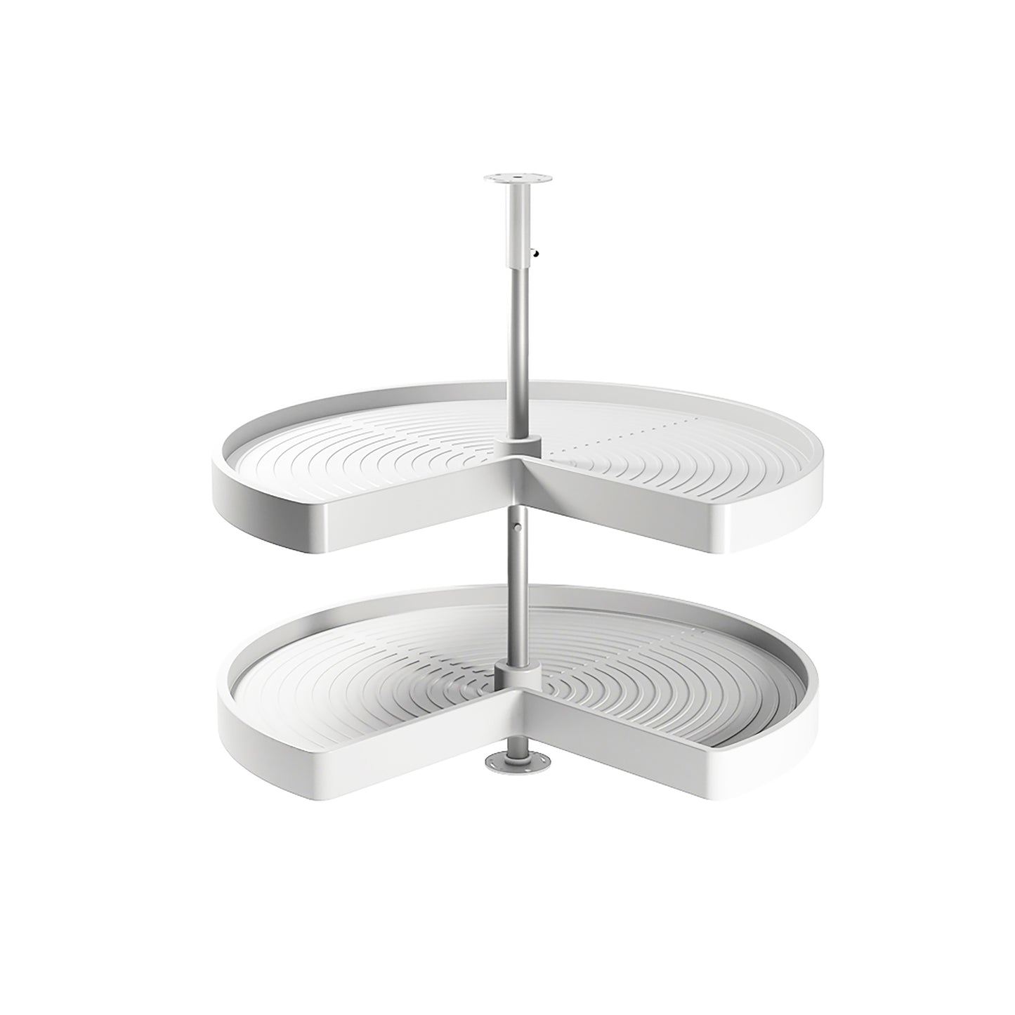 Emuca Set di piatti girevoli 3/4 Shelvo, per modulo da 900 mm, Tecnoplastica e Alluminio, Bianca