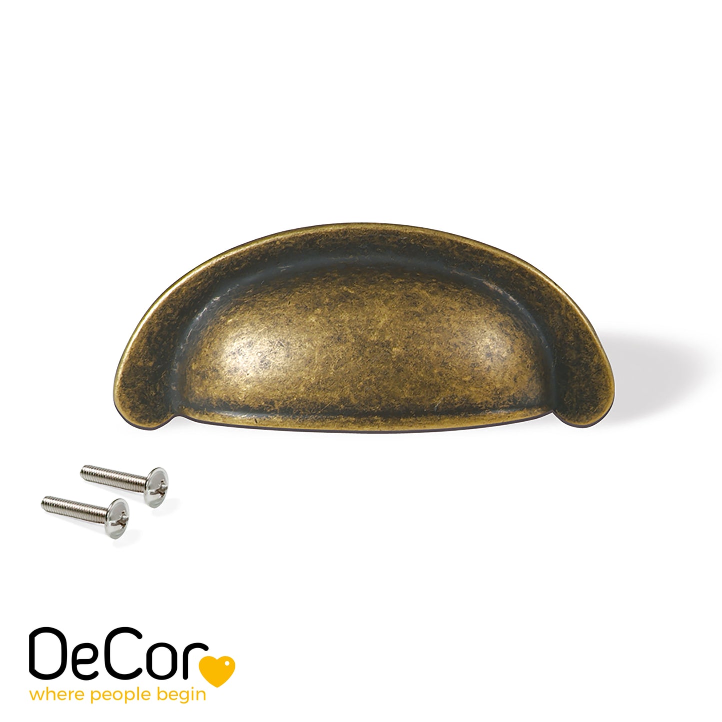 Emuca Maniglia per mobili Alberic, L77mm, interasse 64mm, Zama, Bronzato