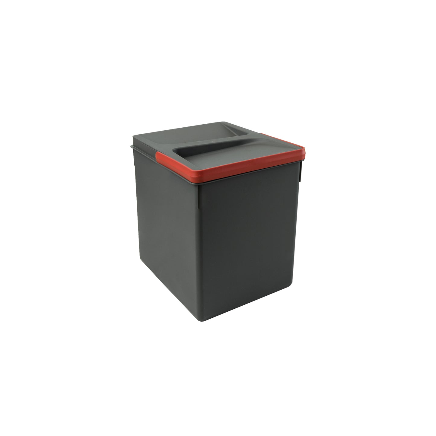 Emuca Contenitore per la raccolta differenziata Recycle Altezza Recycle 266 mm, 1x15 lt, Grigio antracite Tecnoplastica