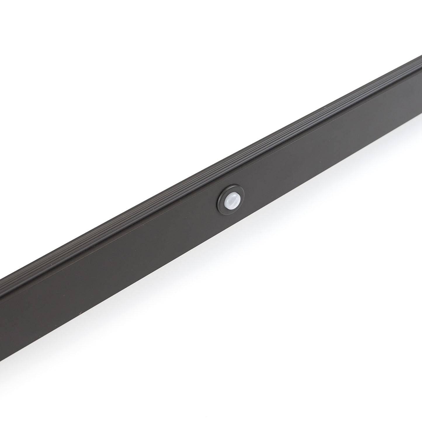 Emuca Barra Appendiabiti per armadi con luce LED Castor, batteria estraibile e sensore di movimento, L558 mm, Tecnoplastica e alluminio, Verniciato moka