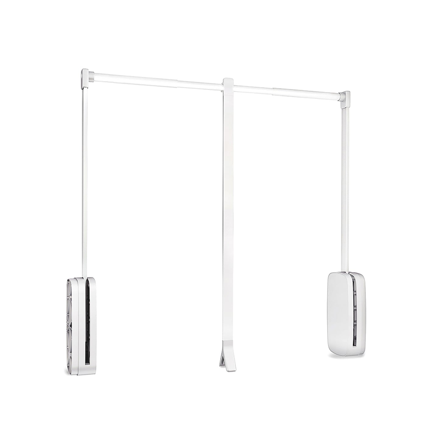 Emuca Appendiabiti saliscendi per armadio Sling, larghezza regolabile 830-1150 mm, Acciaio e Tecnoplastica, Bianco