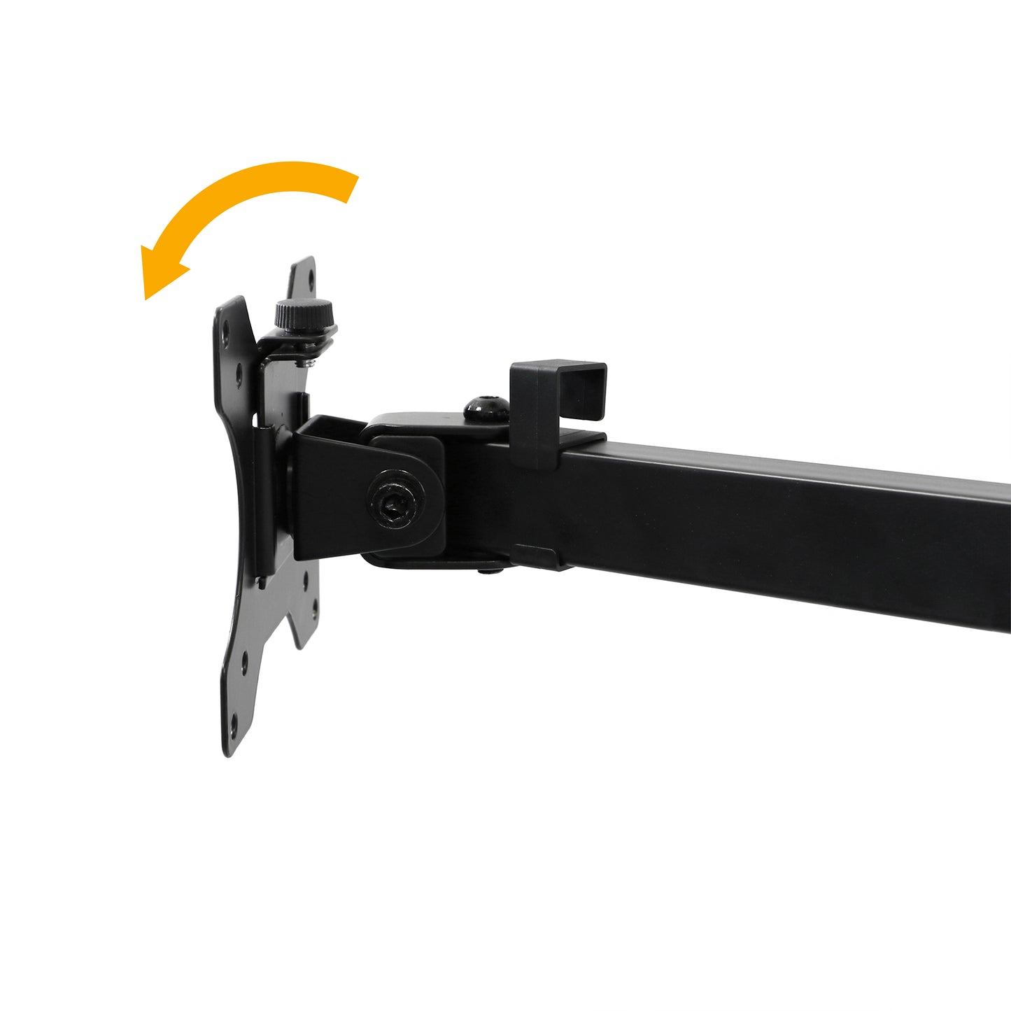 Emuca Supporto per monitor da tavolo inclinabile e girevole a 360°, singolo, acciaio, Verniciato nero