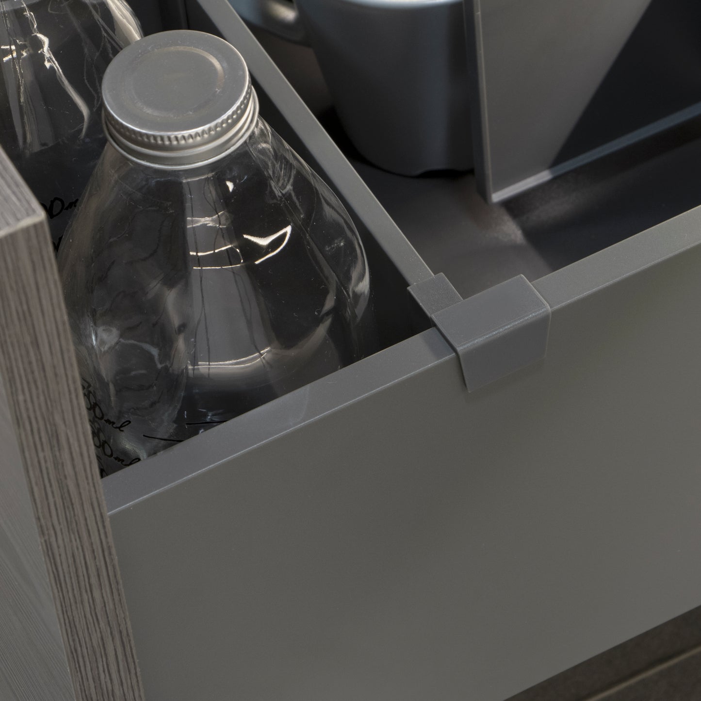 Emuca Set di divisori per interni dei casseti Vertex-Concept, 900, Verniciato bianco, Alluminio e Tecnoplastica.