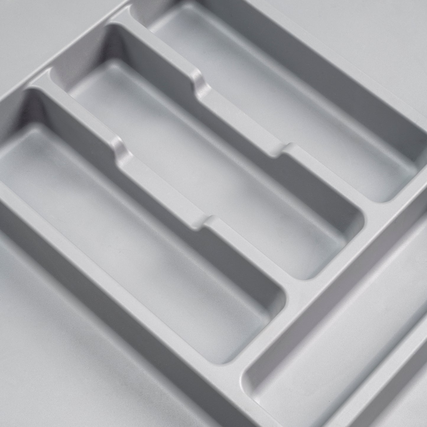 Emuca Portaposate universale per posate Optima, modulo 800 mm, Tecnoplastica, Grigia