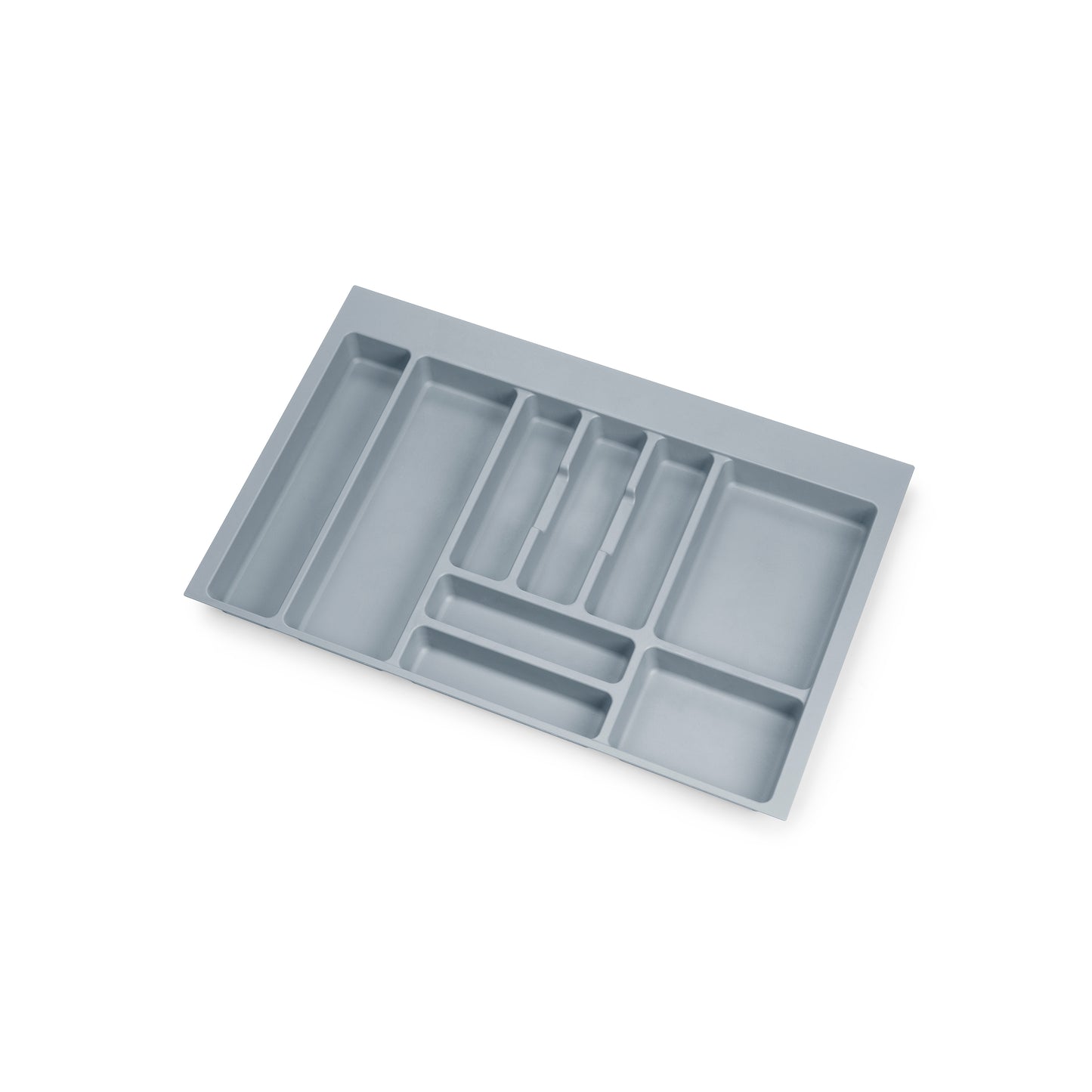 Emuca Portaposate universale per posate Optima, modulo 800 mm, Tecnoplastica, Grigia