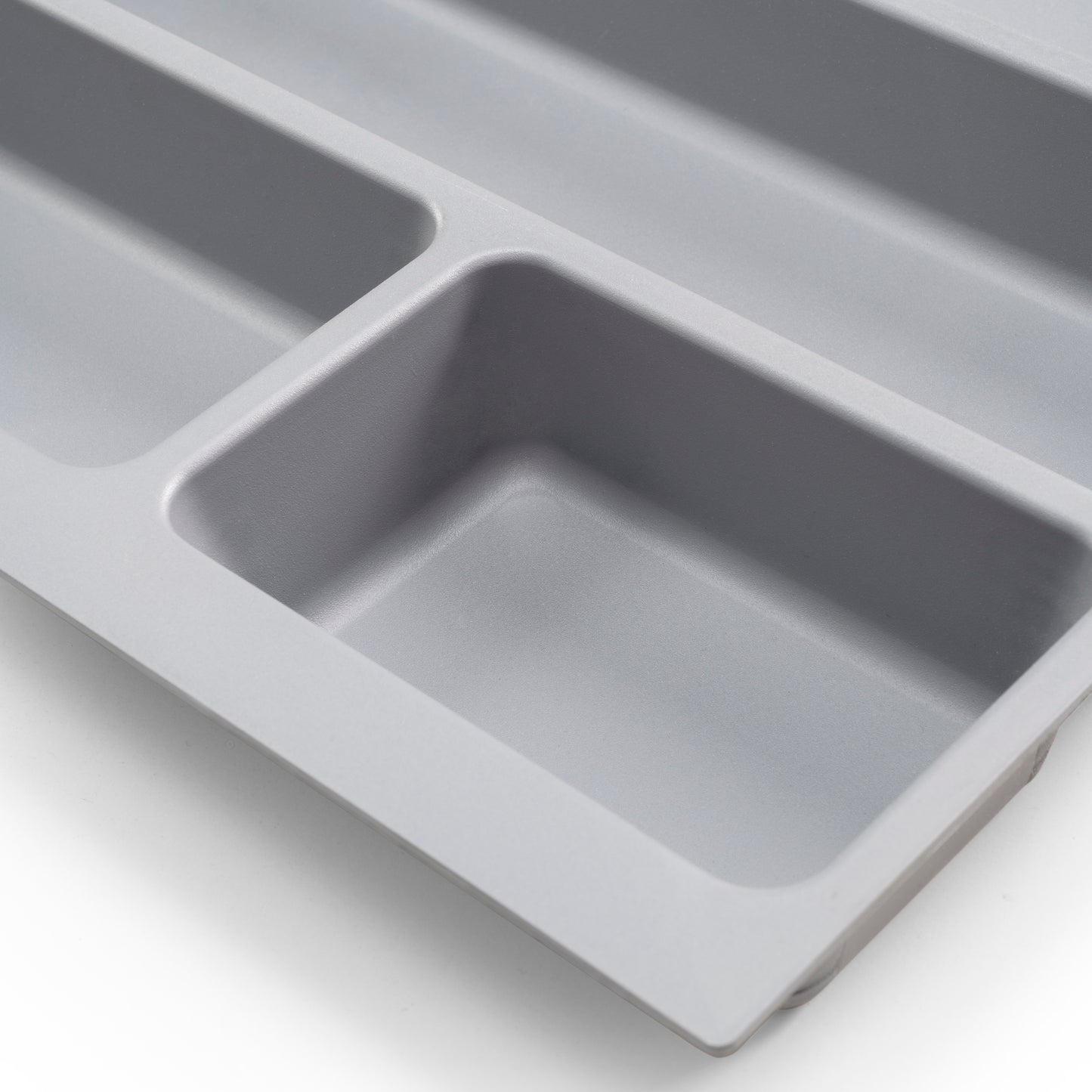 Emuca Portaposate universale per posate Optima, modulo 1.000 mm, Tecnoplastica, Grigia