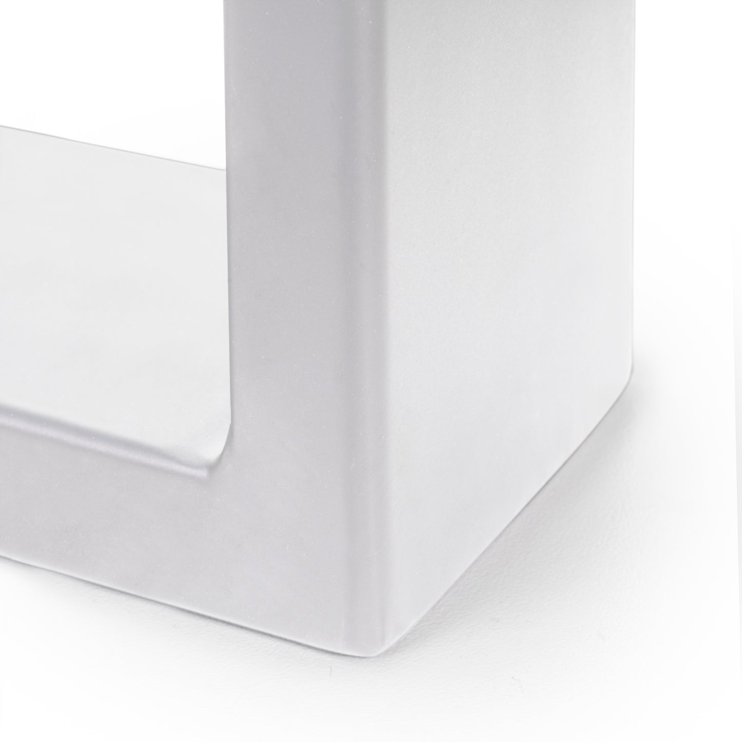 Emuca Set di gambe per tavolo rettangolare Square, larghezza 600mm, Acciaio, Verniciato bianco