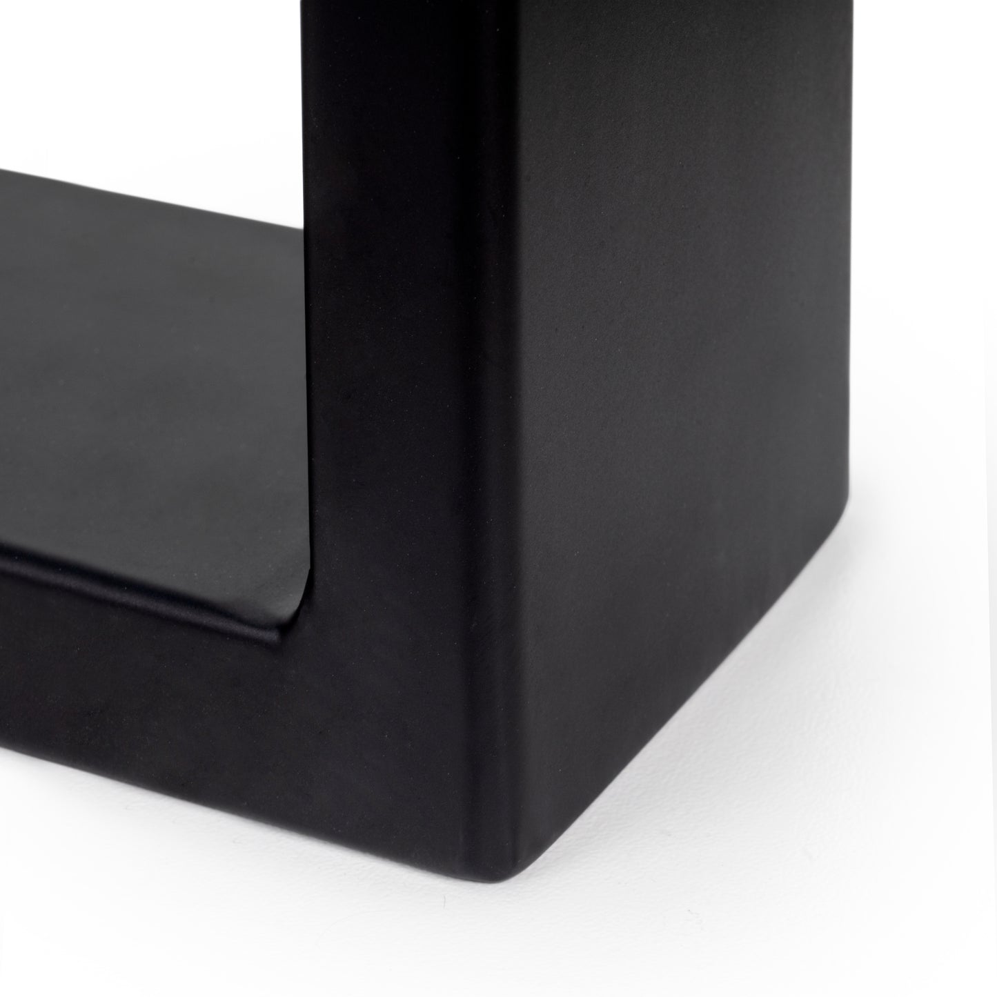 Emuca Set di gambe per tavolo rettangolare Square, larghezza 600mm, Acciaio, Verniciato nero