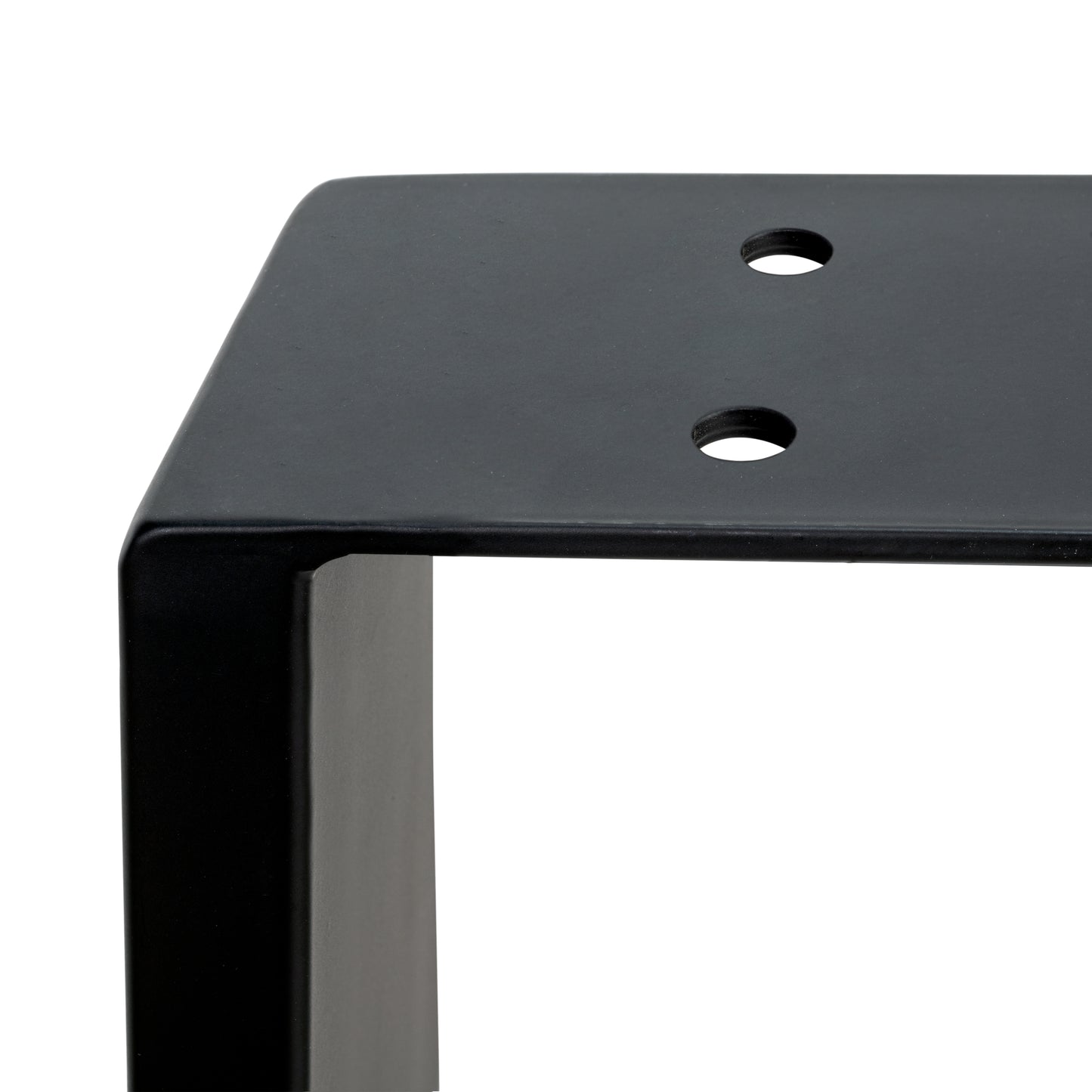 Emuca Set di gambe per tavolo rettangolare Square, larghezza 600mm, Acciaio, Verniciato nero