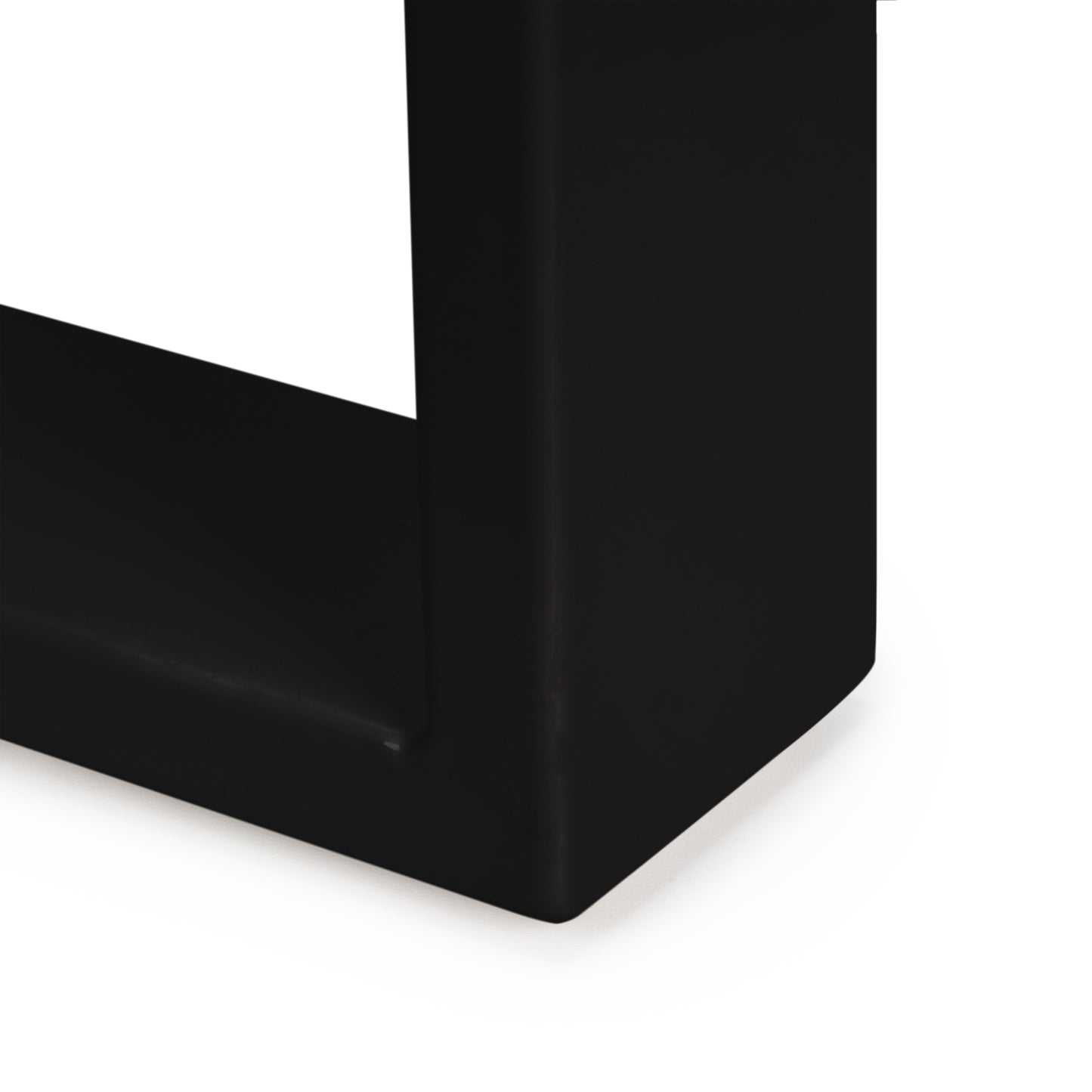Emuca Set di gambe per tavolo rettangolare Square, larghezza 800mm, Acciaio, Verniciato nero