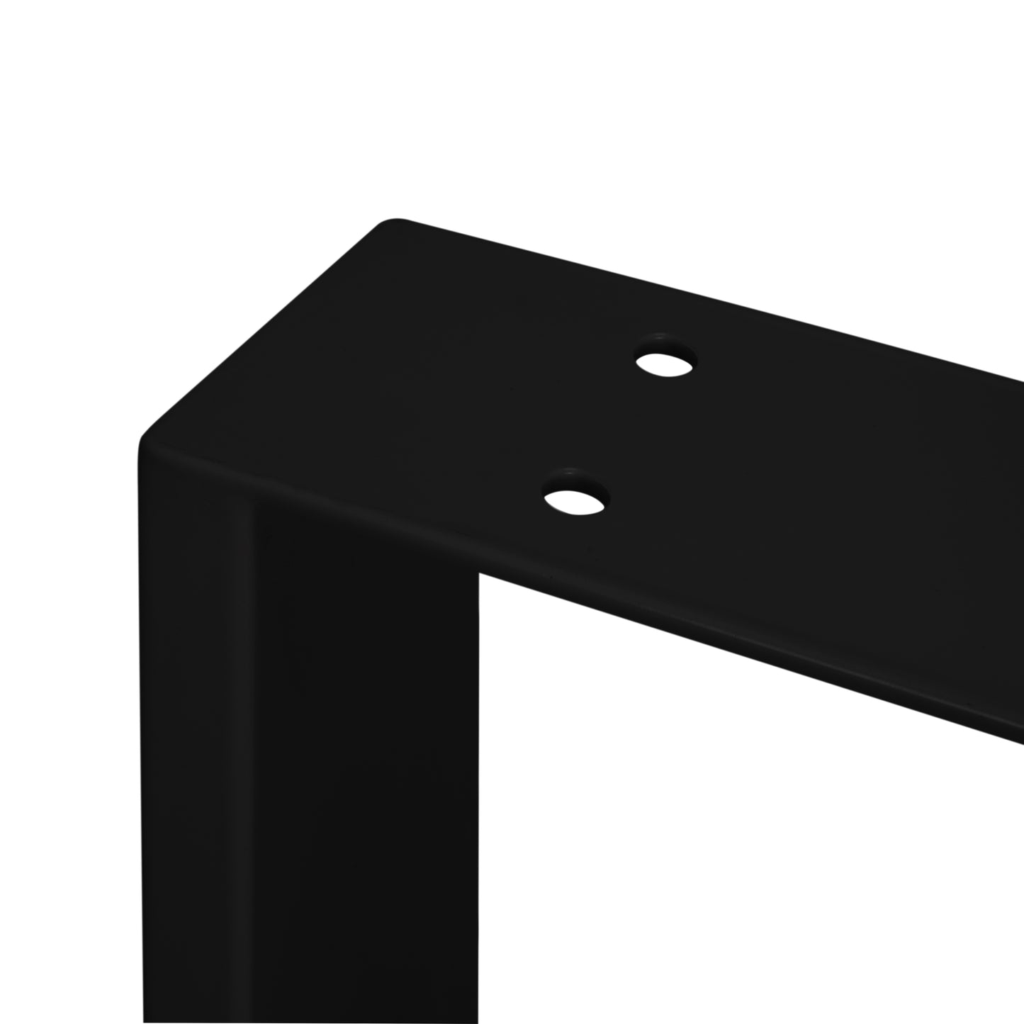 Emuca Set di gambe per tavolo rettangolare Square, larghezza 800mm, Acciaio, Verniciato nero