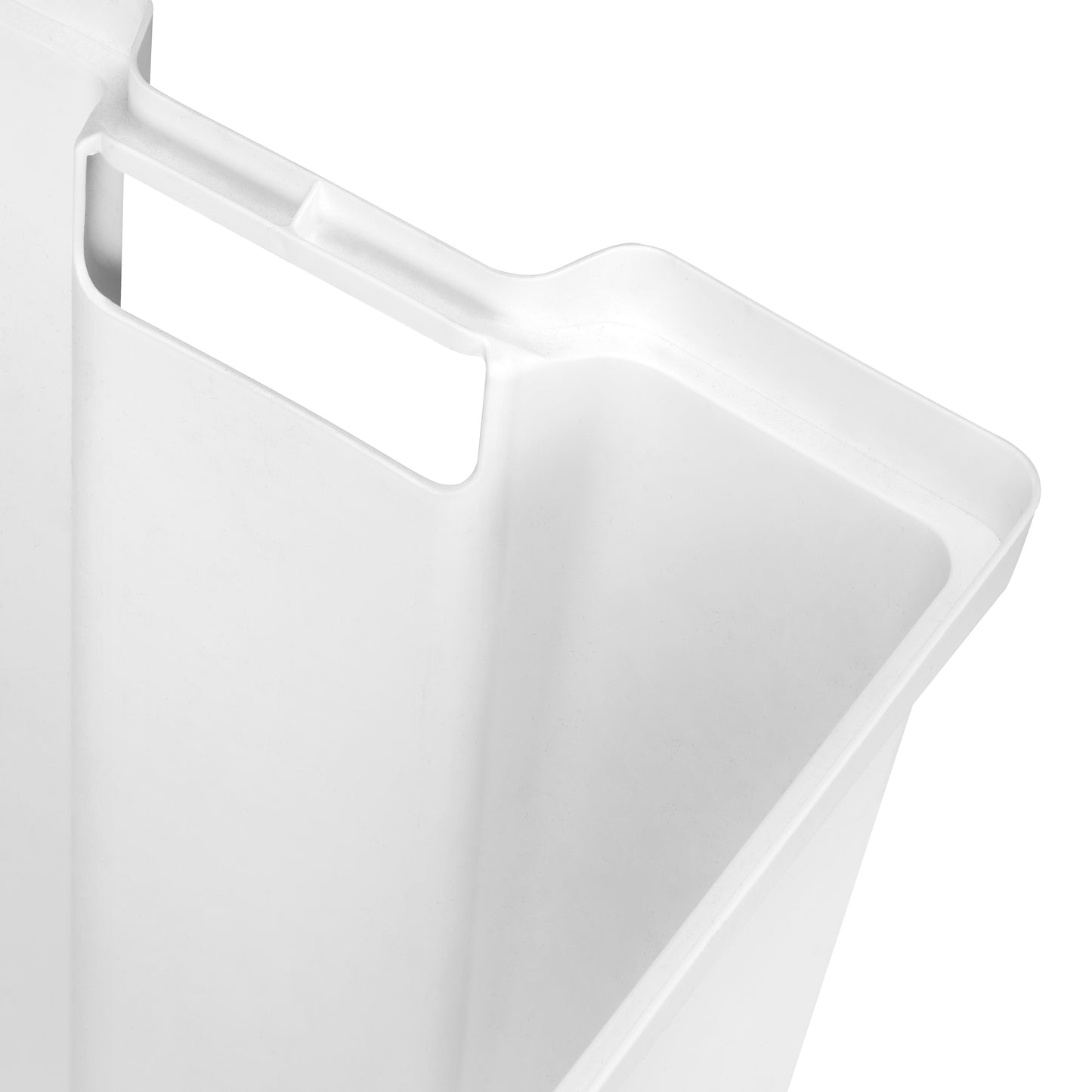 Emuca Cesto da bucato con sistema di ante a ribalta, unità Laundry da 450 mm, Tecnoplastica e Acciaio, Bianca