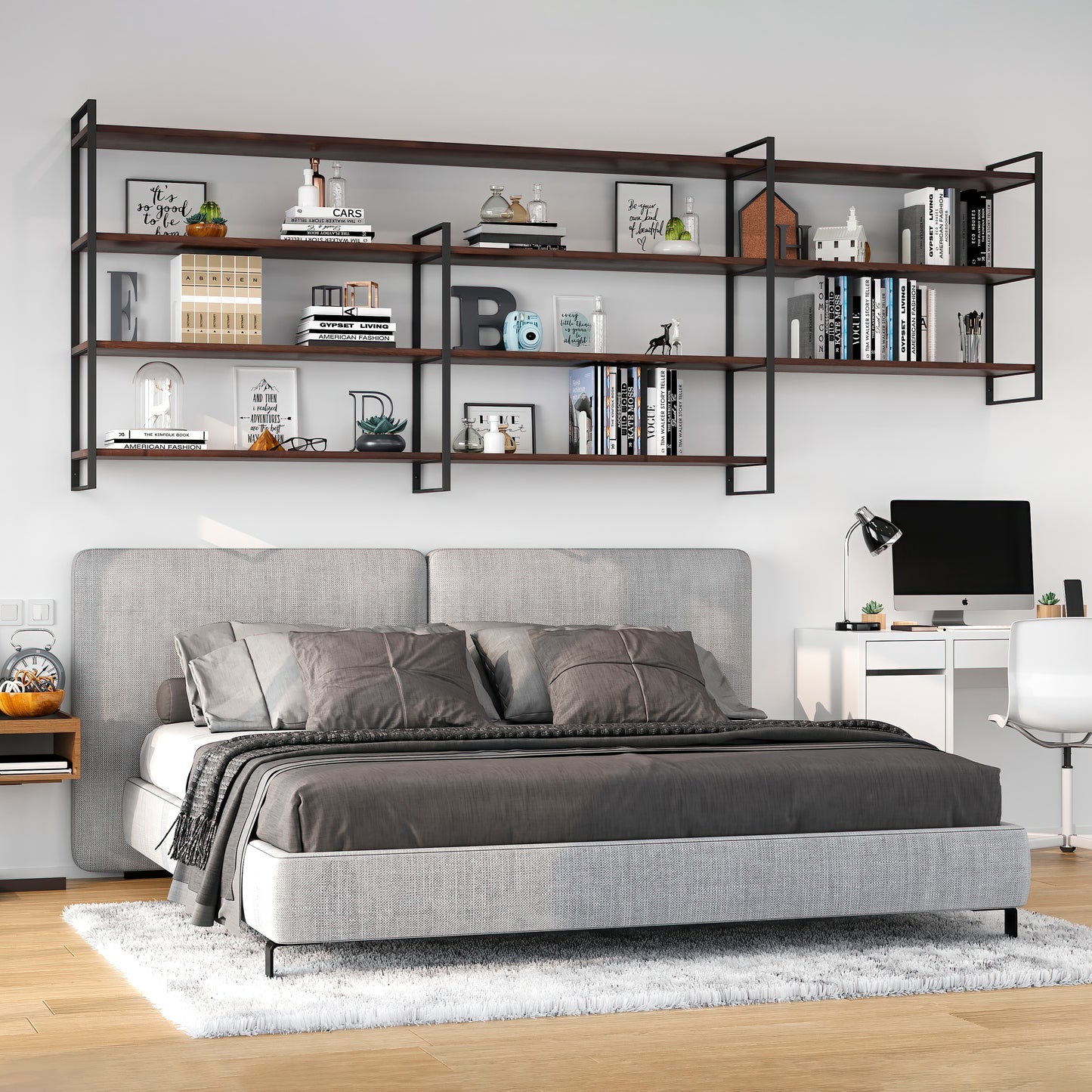 Emuca Set di telai per scaffali Lader, altezza 1150 mm, Acciaio, Verniciato nero