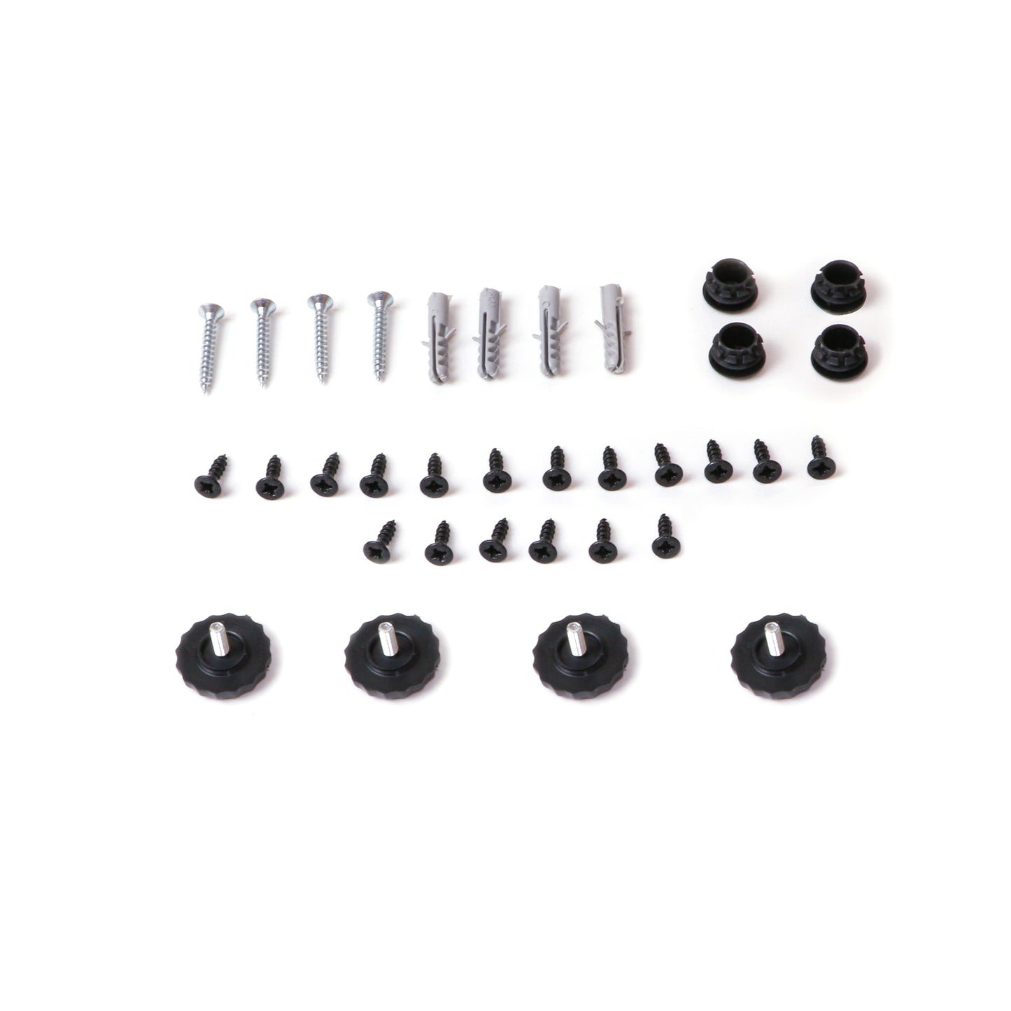 Emuca Set di telai per scaffali Lader, altezza 1150 mm, Acciaio, Verniciato nero