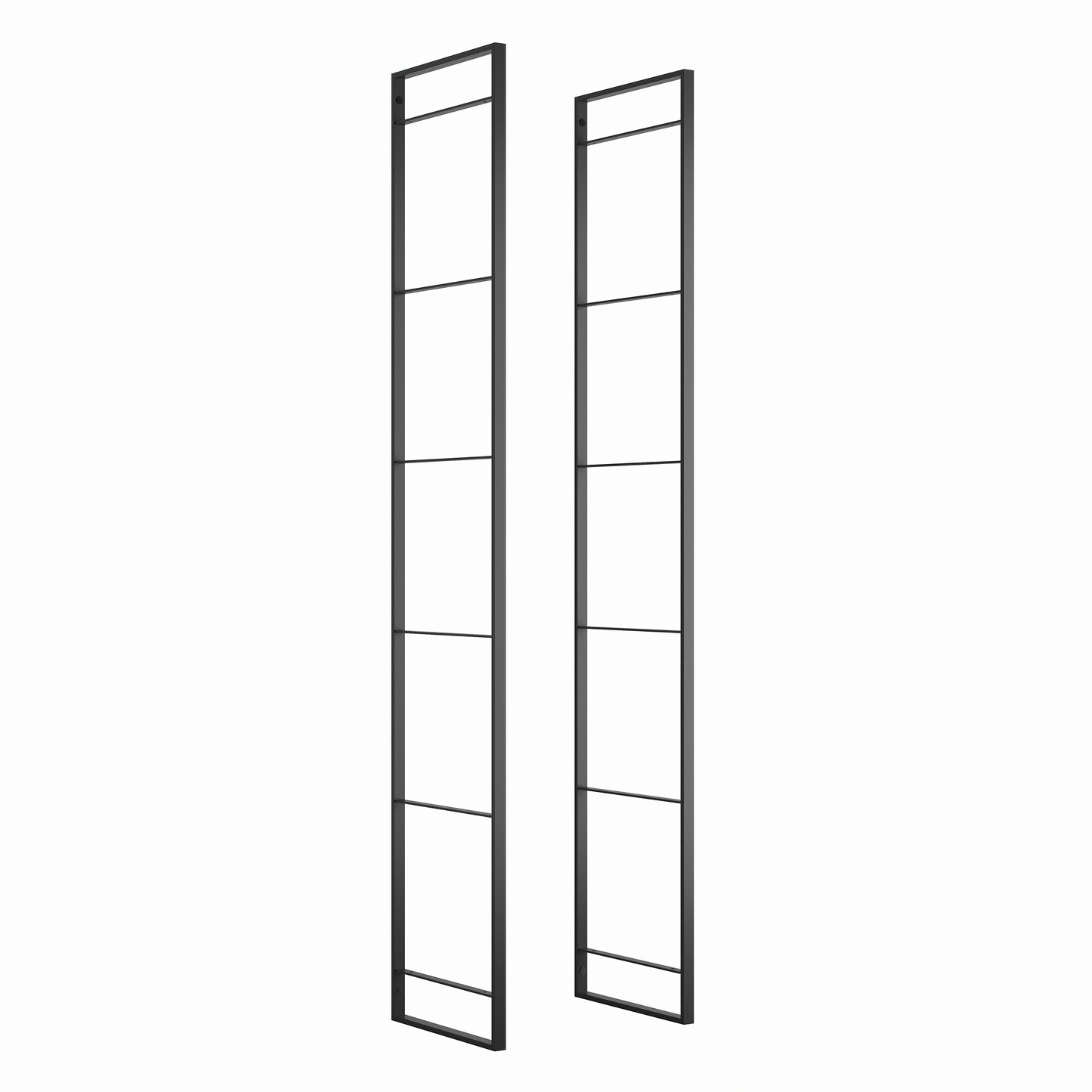Emuca Set di telai per scaffali Lader, altezza 1790 mm, Acciaio, Verniciato nero