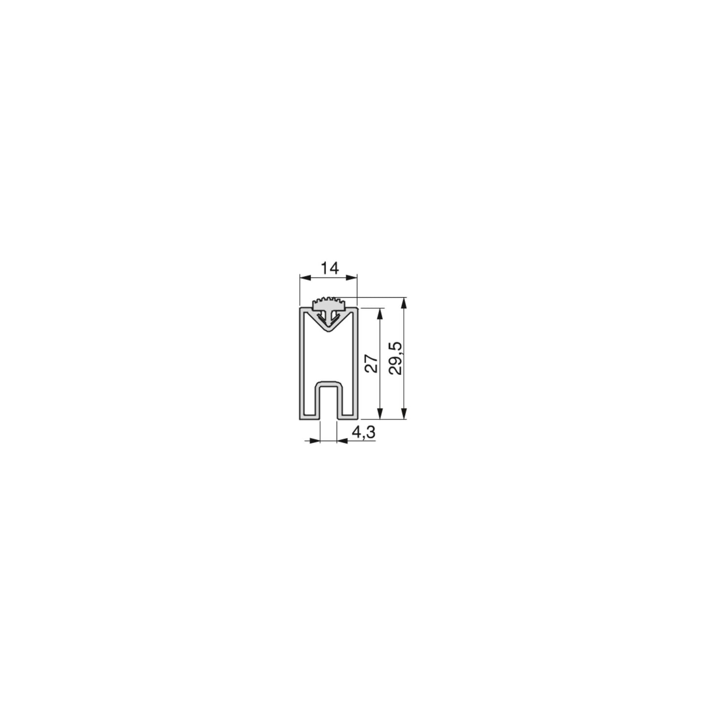 Emuca Kit di staffe per 1 ripiano in legno, 1 modulo e 1 asta di sospensione lunghezza 1m Zero, Zama, colore Grigio pietra verniciato