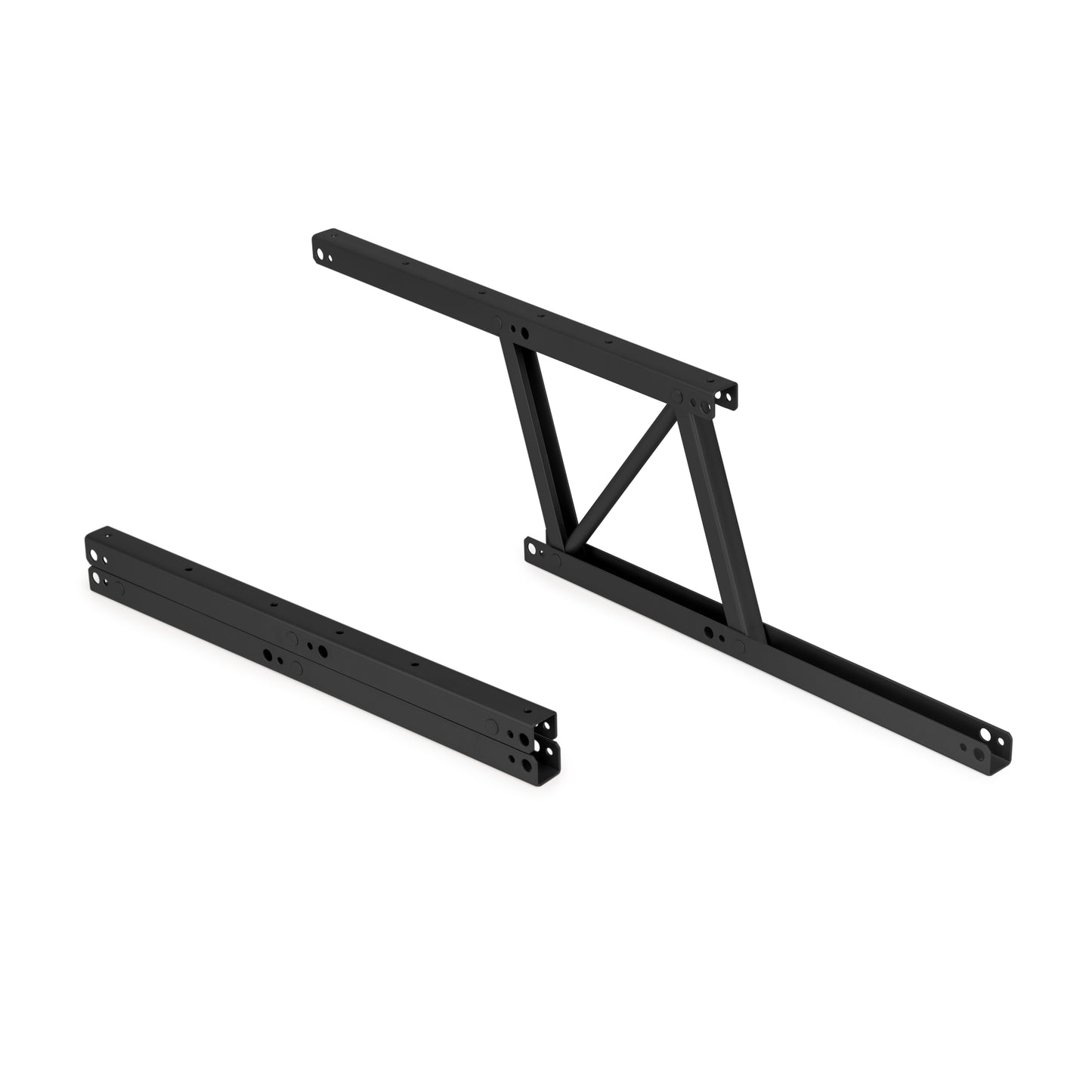 Emuca Set di meccanismi di sollevamento per tavolino, che permette di sollevare il tavolo di 135 mm, Acciaio, Verniciato nero
