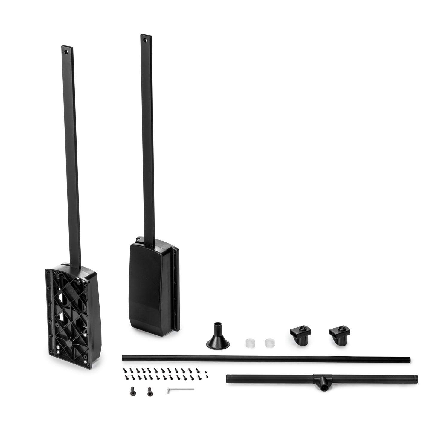 Emuca Appendiabiti per armadio Hang, larghezza regolabile 600-830 mm, Acciaio e Tecnoplastica, Verniciato nero
