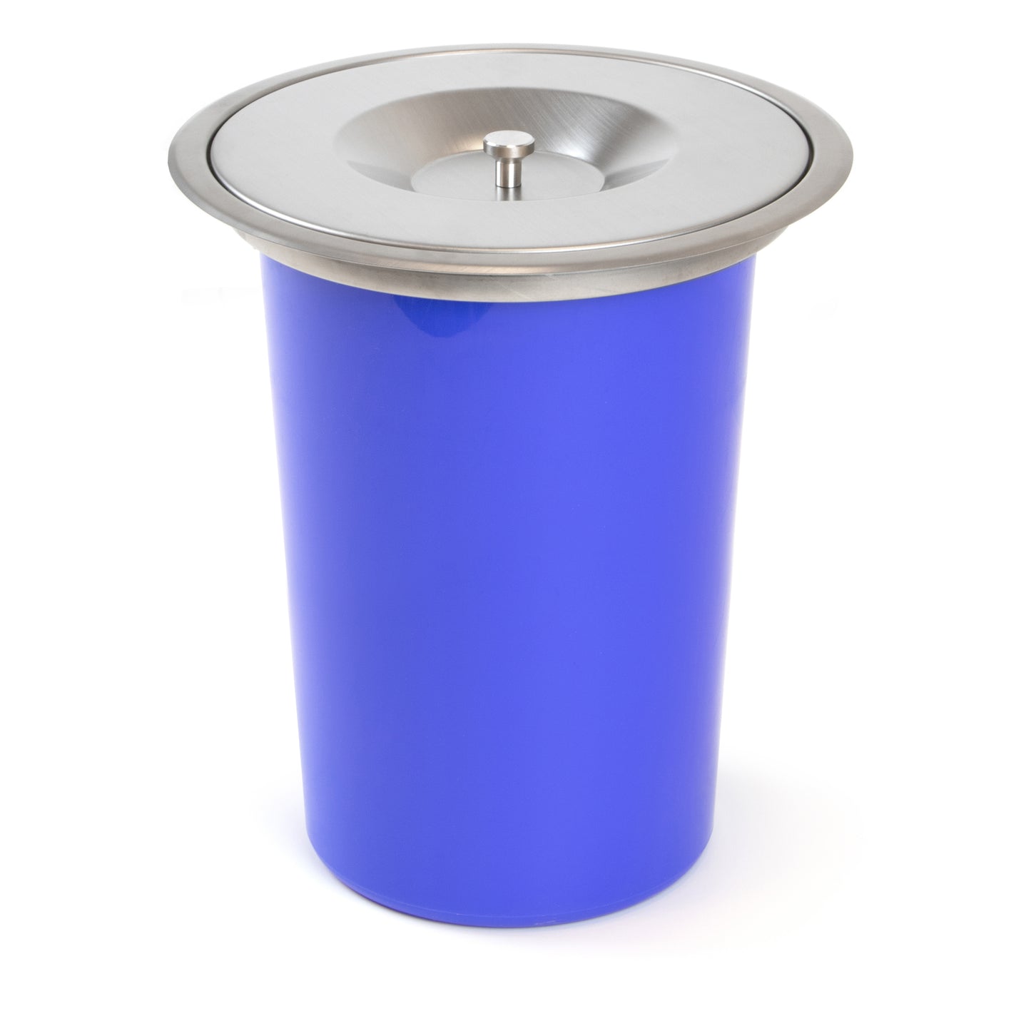 Emuca Recycle, contenitore per rifiuti da incasso per il spessore di lavoro della cucina, 1 contenitore estraibile da 7 lt, Acciaio inossidabile e Tecnoplastica