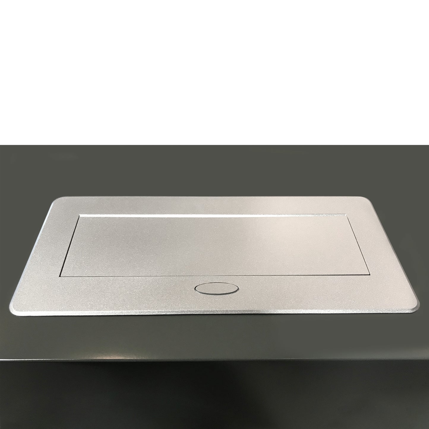 Emuca Multiconnettore da tavolo Atom 26 Lite, 225x111 mm, 2 prese Schuko, 1 USB Tipo A, 1 USB Tipo C, Zama-Acciaio-Plastica, Grigio metallizzata
