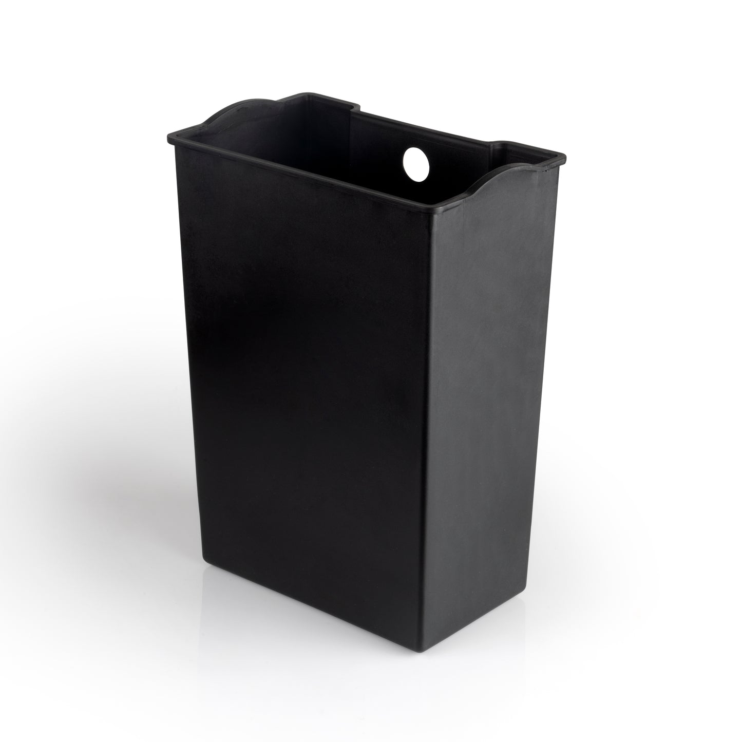 Emuca Contenitore rettangolare per la raccolta differenziata Recycle, apertura del coperchio a pedale, 1x12lt, Alluminio, Verniciato bianco