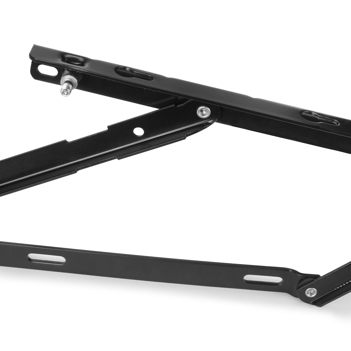Emuca Set di meccanismi di sollevamento per letto canapè, apertura frontale, per letti da 135 cm, Acciaio, Verniciato nero