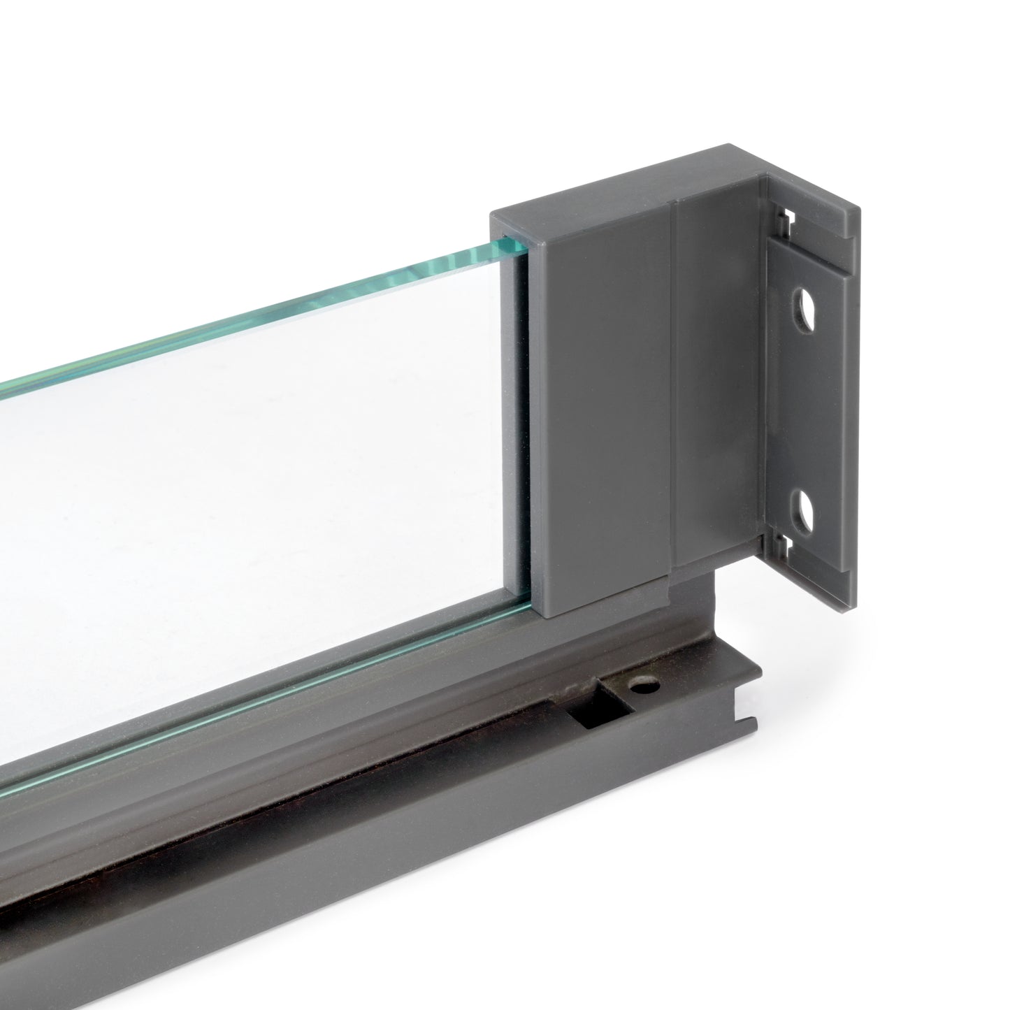 Emuca cassetto esterno Vertex 40 kg con laterale in vetro 93 mm di altezza, 450 mm di profondità, Acciaio, Alluminio e Vetro, Grigio antracite