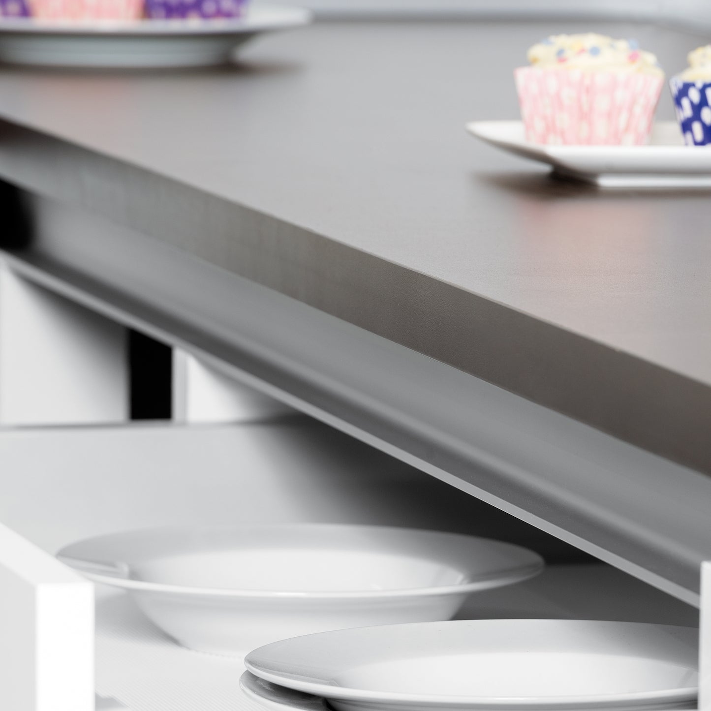 Emuca Kit di 2 profili superiori Gola per mobili da cucina, lunghezza 2,35m, con accessori, Alluminio, Anodizzato opaco