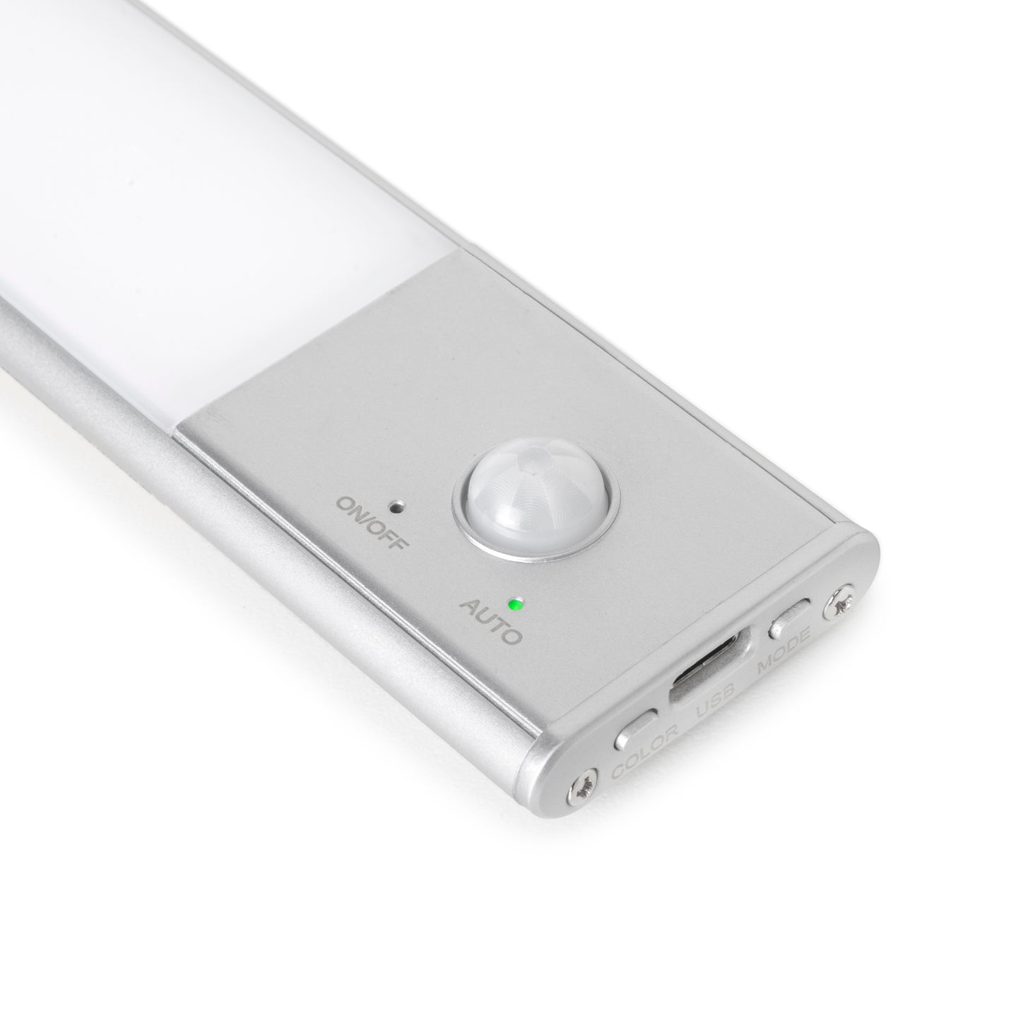 Emuca Lampada LED ricaricabile con USB Kaus con sensore di movimento, L600mm, Tecnoplastica e Alluminio, Anodizzato opaco