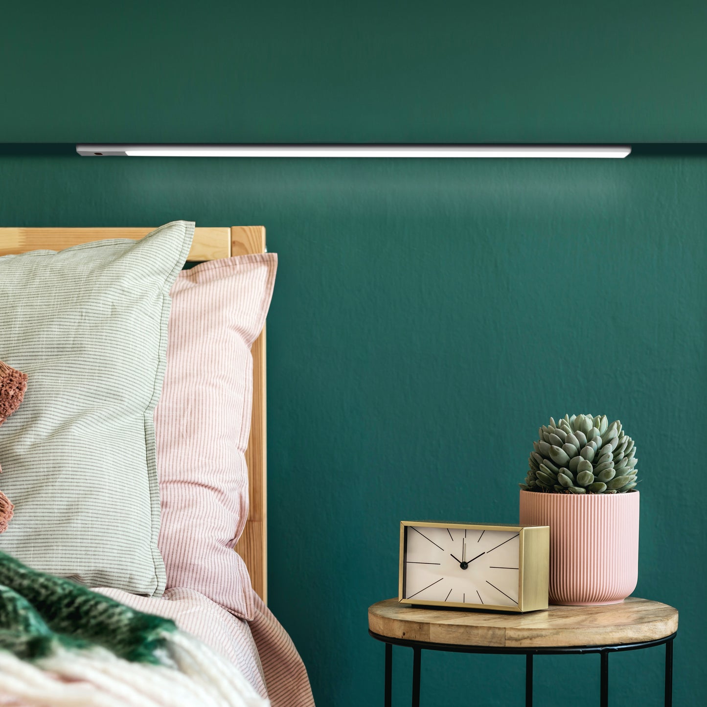 Emuca Lampada LED ricaricabile USBKaus con sensore di prossimità, L240mm, Tecnoplastica e Alluminio, Anodizzato opaco