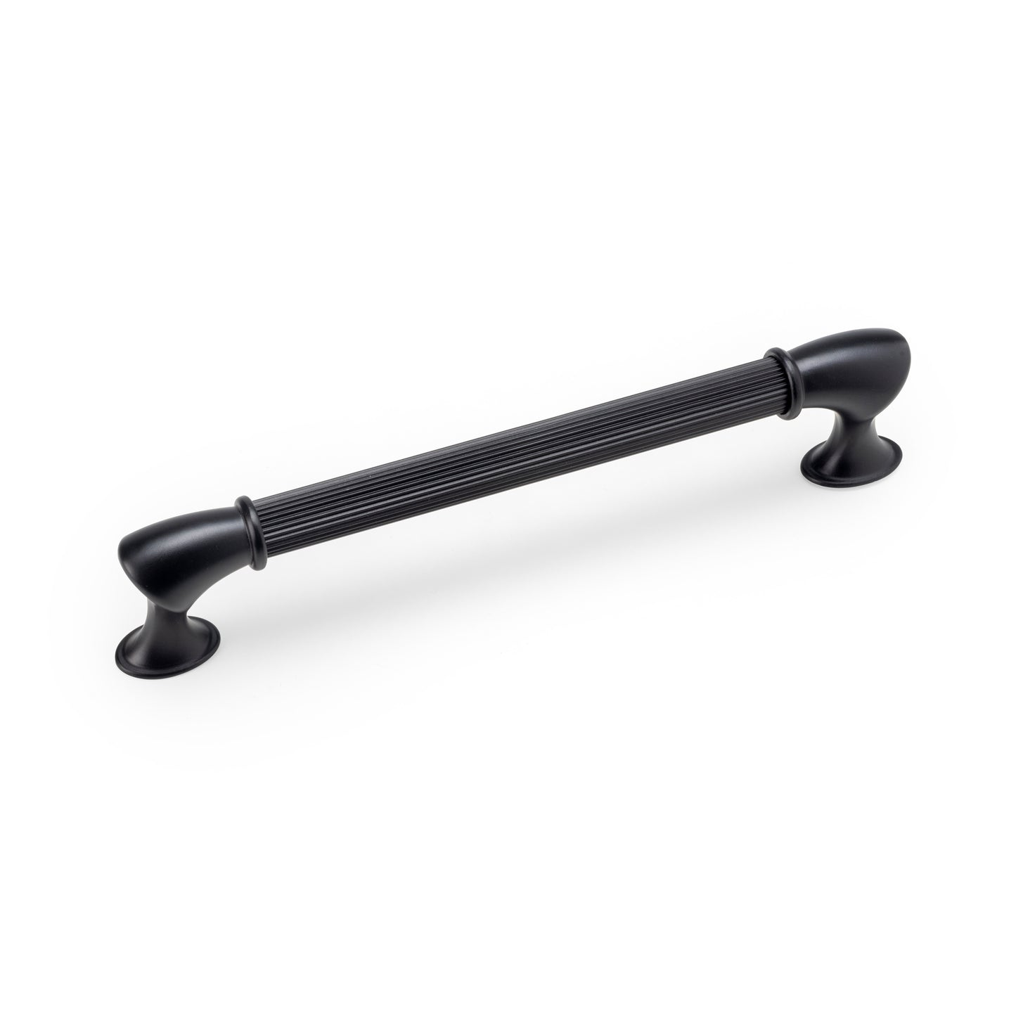 Emuca Lotto di 20 maniglie per mobili Suez, L184mm, interasse 160mm, Alluminio, Verniciato nero