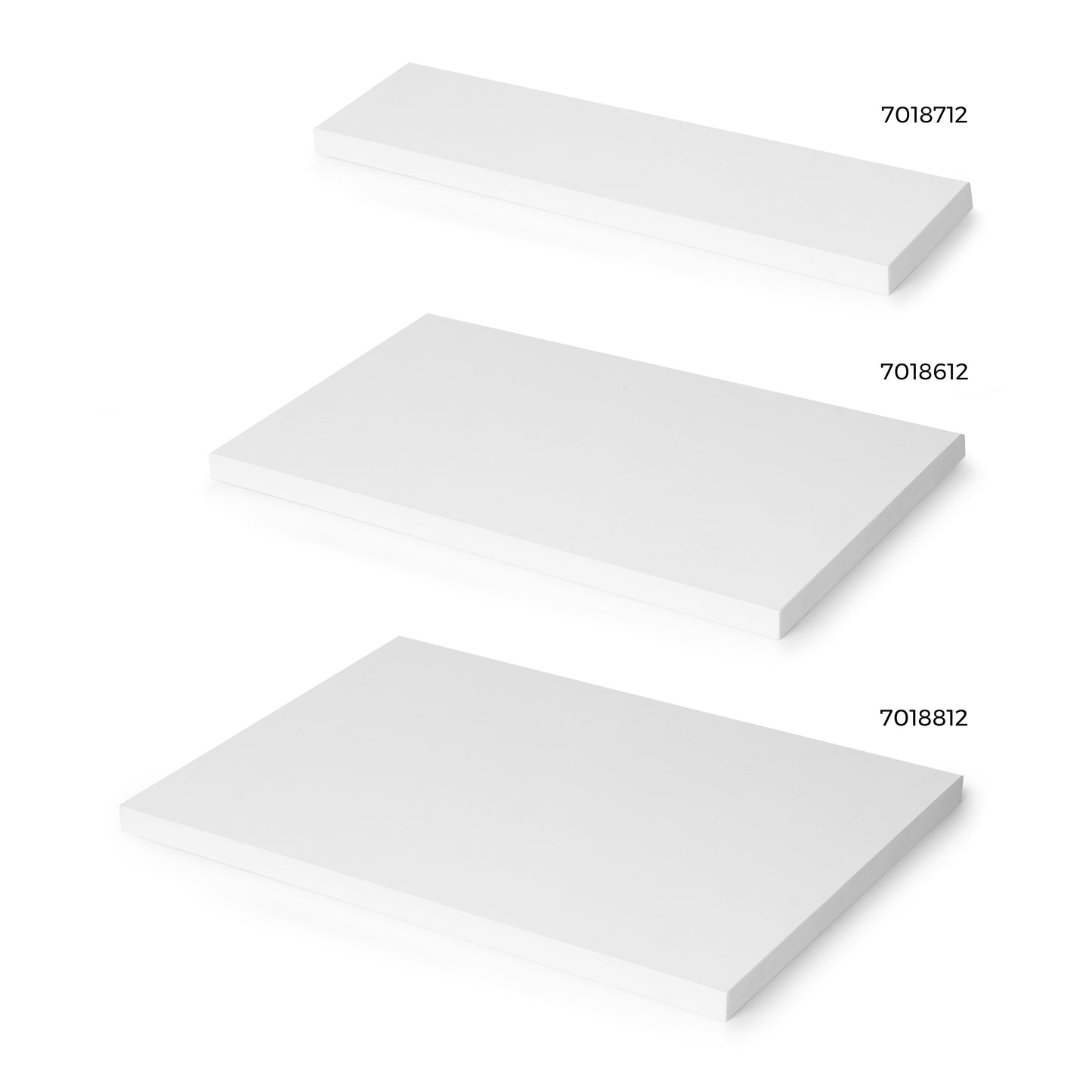 Emuca Ripiano per scaffali, 600x200mm, spessore 30mm, Legno, Verniciato bianco