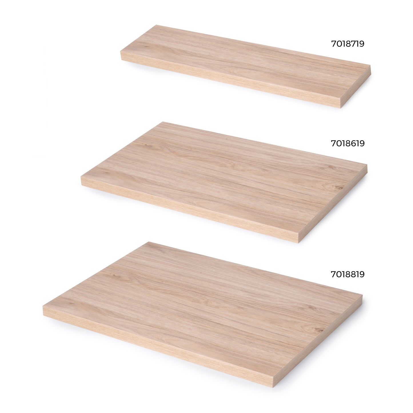 Emuca Ripiano per scaffali, 600x200 mm, spessore 30 mm, Legno, Finitura rovere