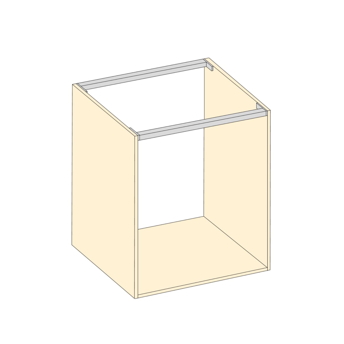 Emuca Lotto di 4 traverse per mobili da cucina Albeam, con accessori a vite, Alluminio e Tecnoplastica, Anodizzato opaco