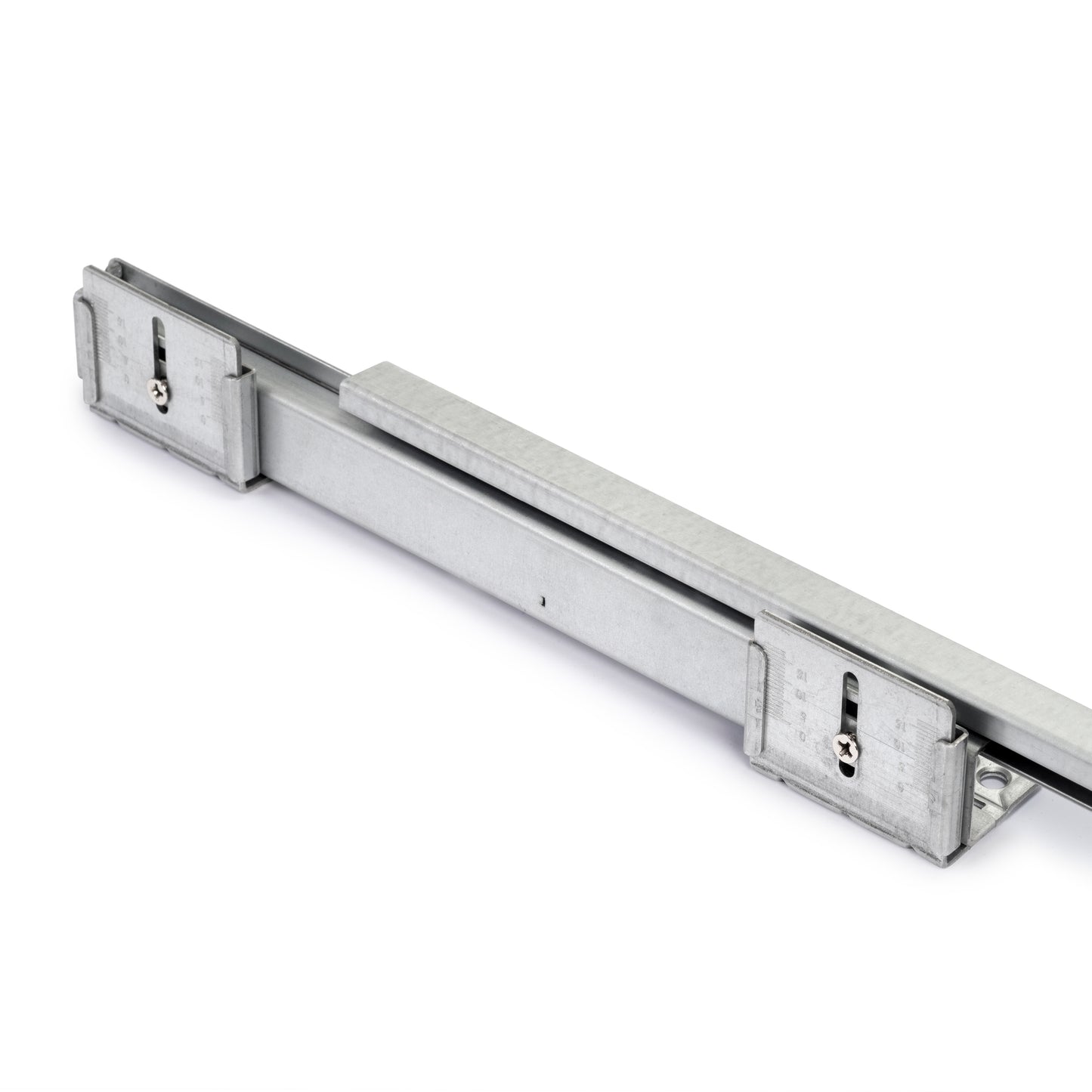 Emuca Kit di 7 aste portapantaloni e telaio a scorrimento Hack per armadi, chiusura ammortizzata, regolabile, modulo 600 mm, Grigio pietra