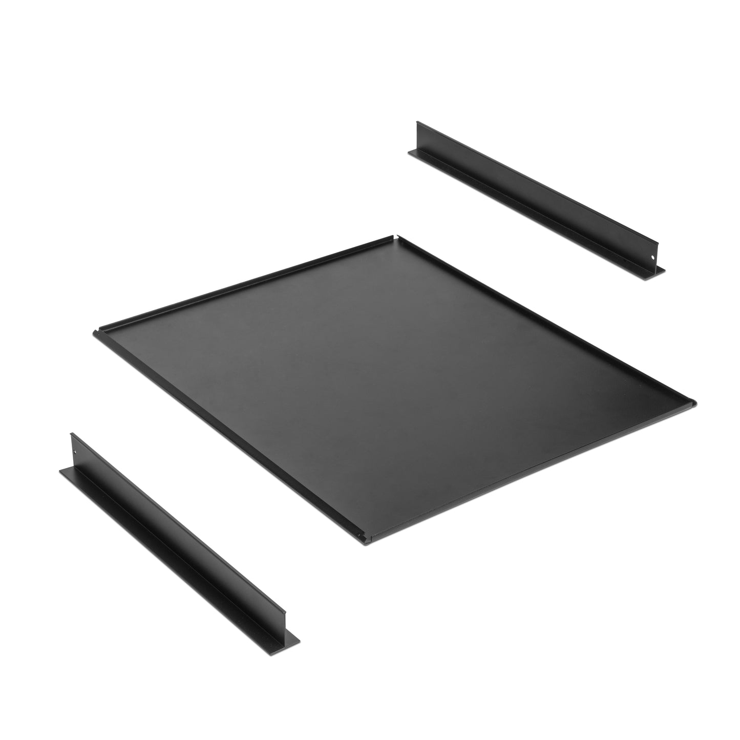 Emuca Kit di vassoio, 2 cestini organizzatori e telaio a scorrimento con chiusura ammortizzata per armadi, regolabile, modulo 800 mm, Nero testurizzato